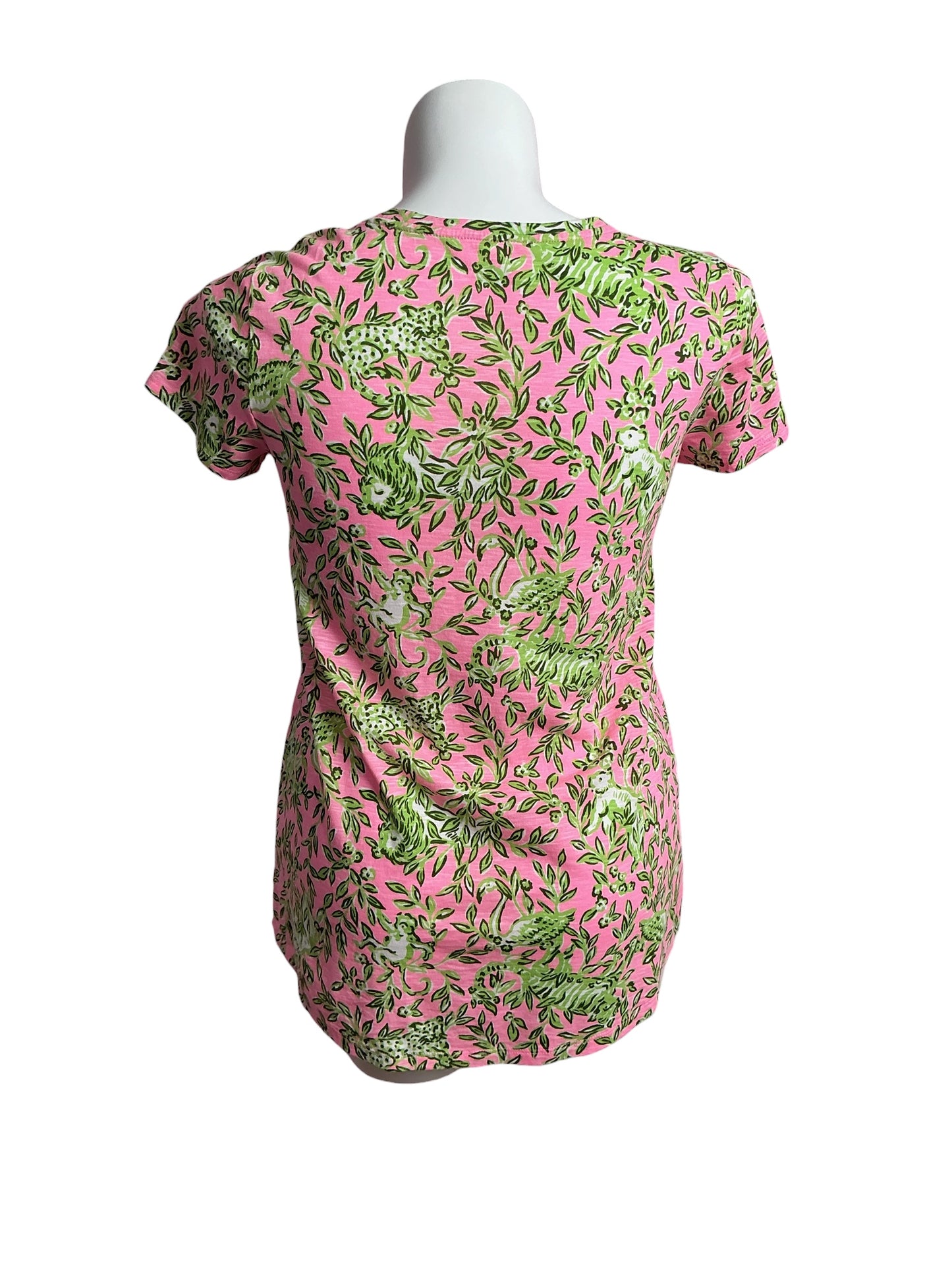 Lilly Pulitzer- NWT Etta Scoop-Neck Top Rousseau Pink Mane Character Energy Size M