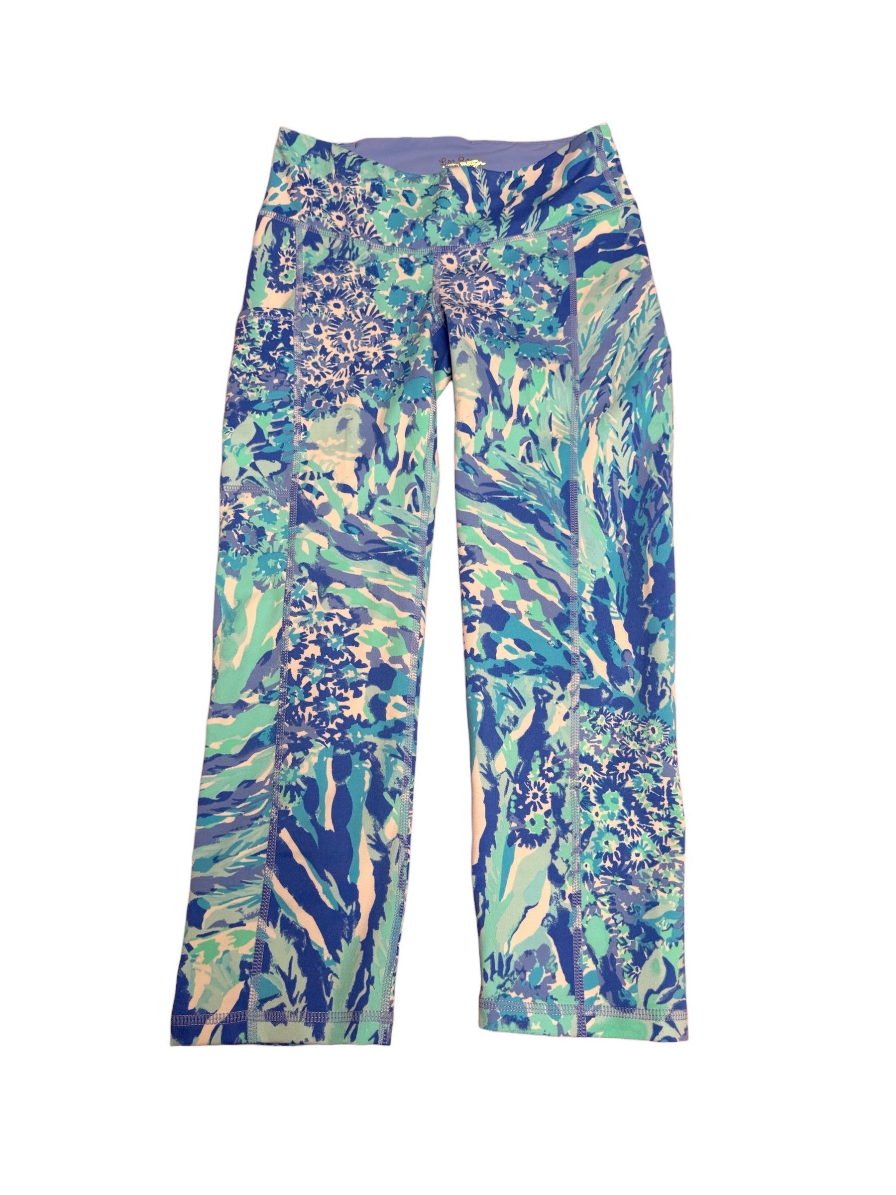 Lilly Pulitzer NWT Island Mid Rise Jogger, blue Rhapsody- Orchid You Not Size S