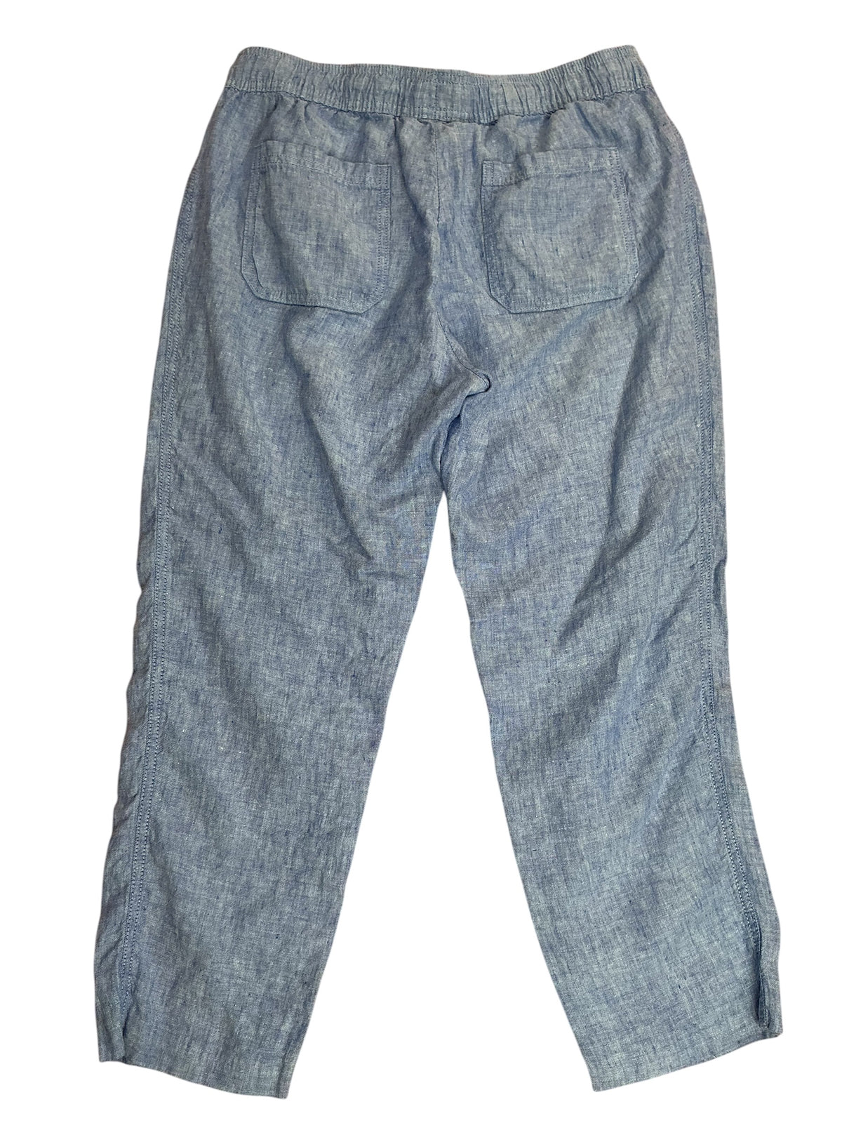 Lilly Pulitzer Taron Linen Pant Surf Blue Soleil Chambray - Size M