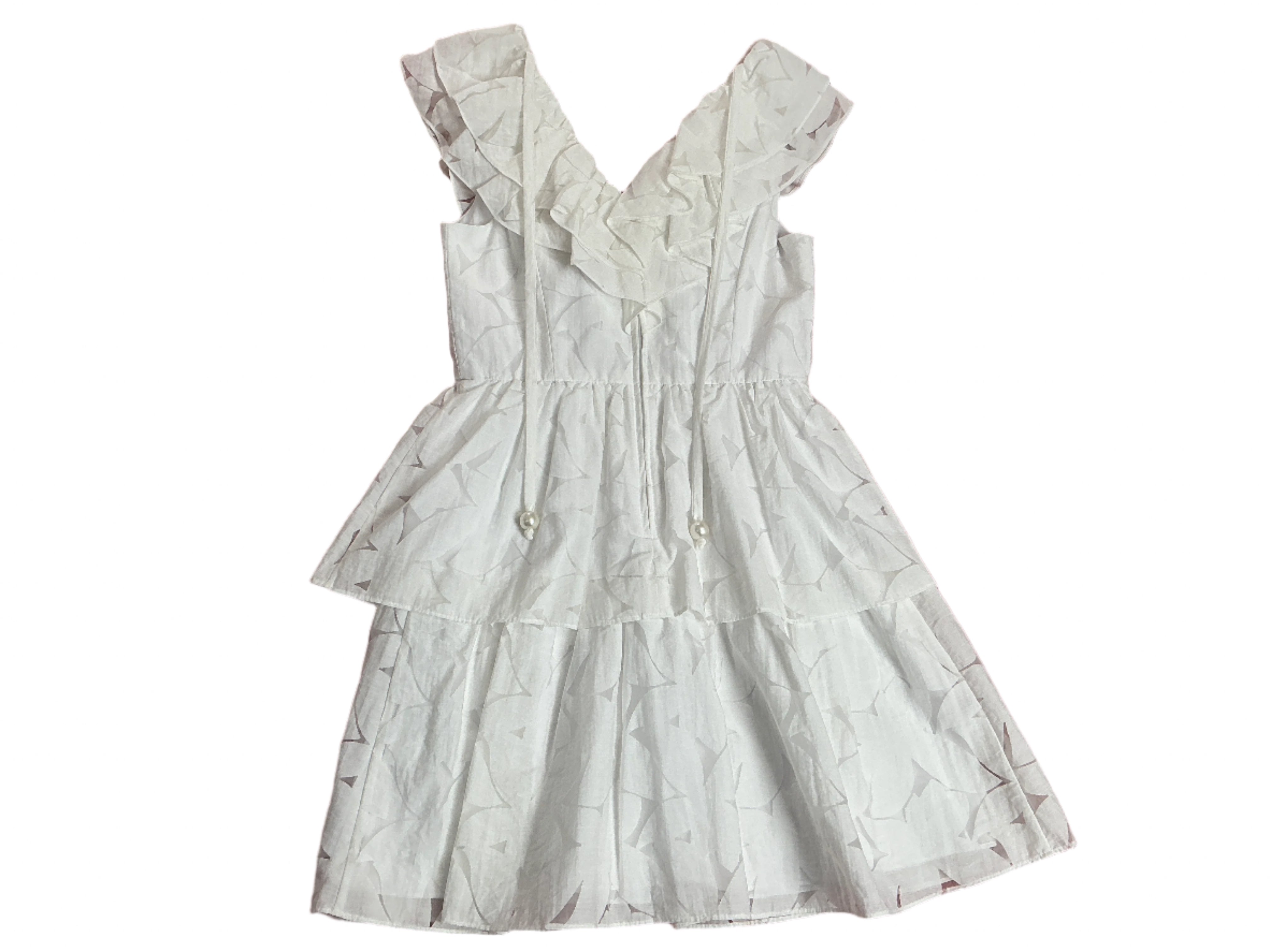 Lilly Pulitzer Ritamarie V-Neck Dress - Resort White Flora Faille - Size 0