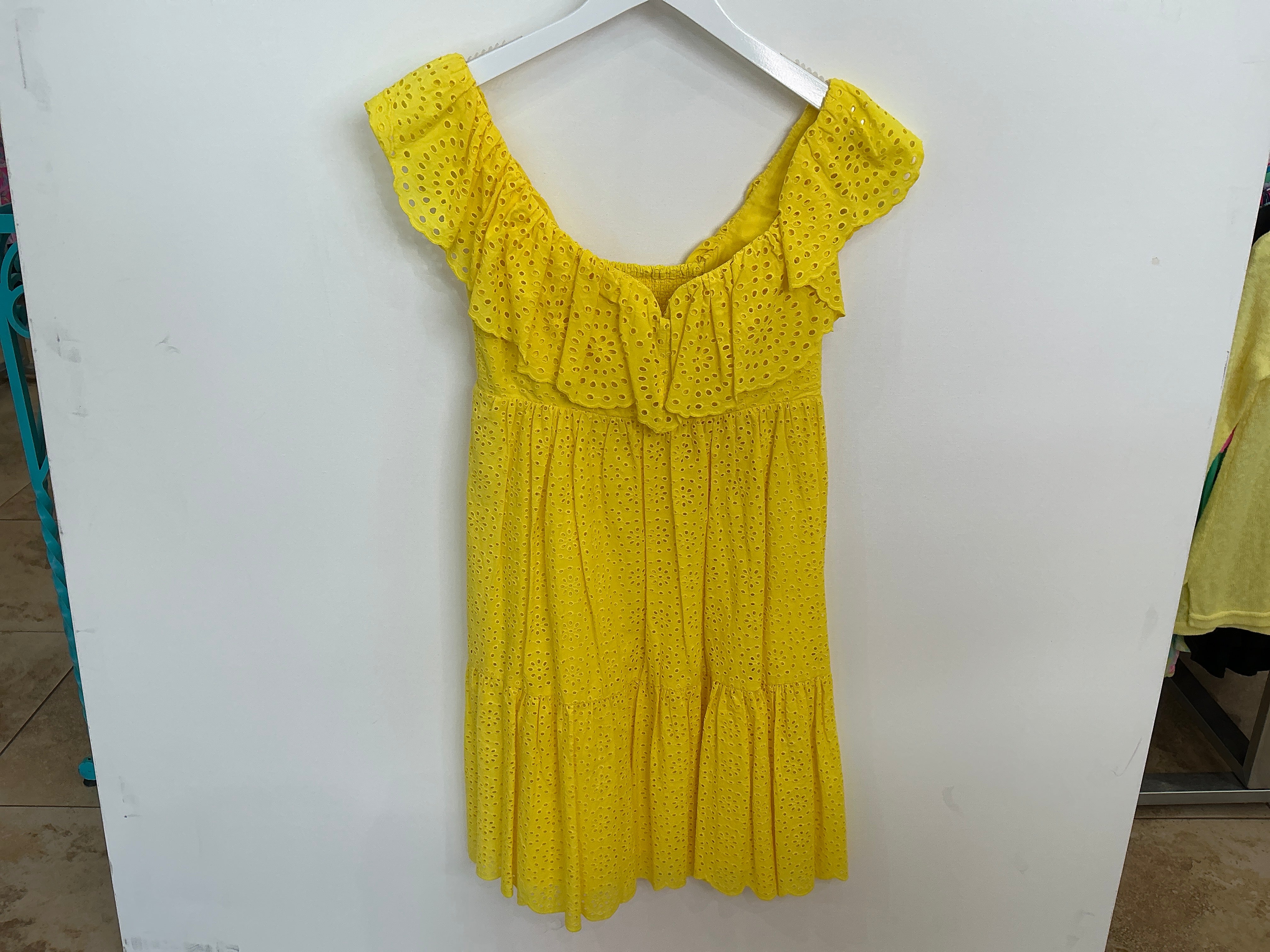 Lilly Pulitzer Asteria Dress Resort Yellow Daisy Dreams Eyelet - Size 0
