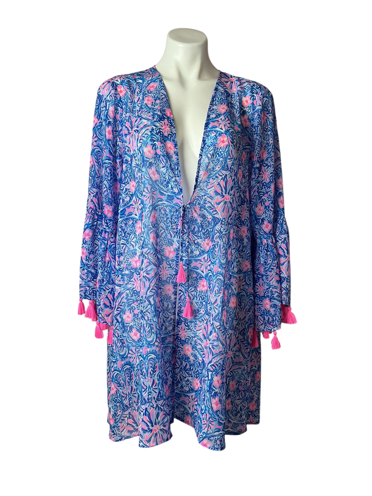 Lilly Pulitzer Motley Cover-Up Blue Peri Takin' It Easy - Size XL