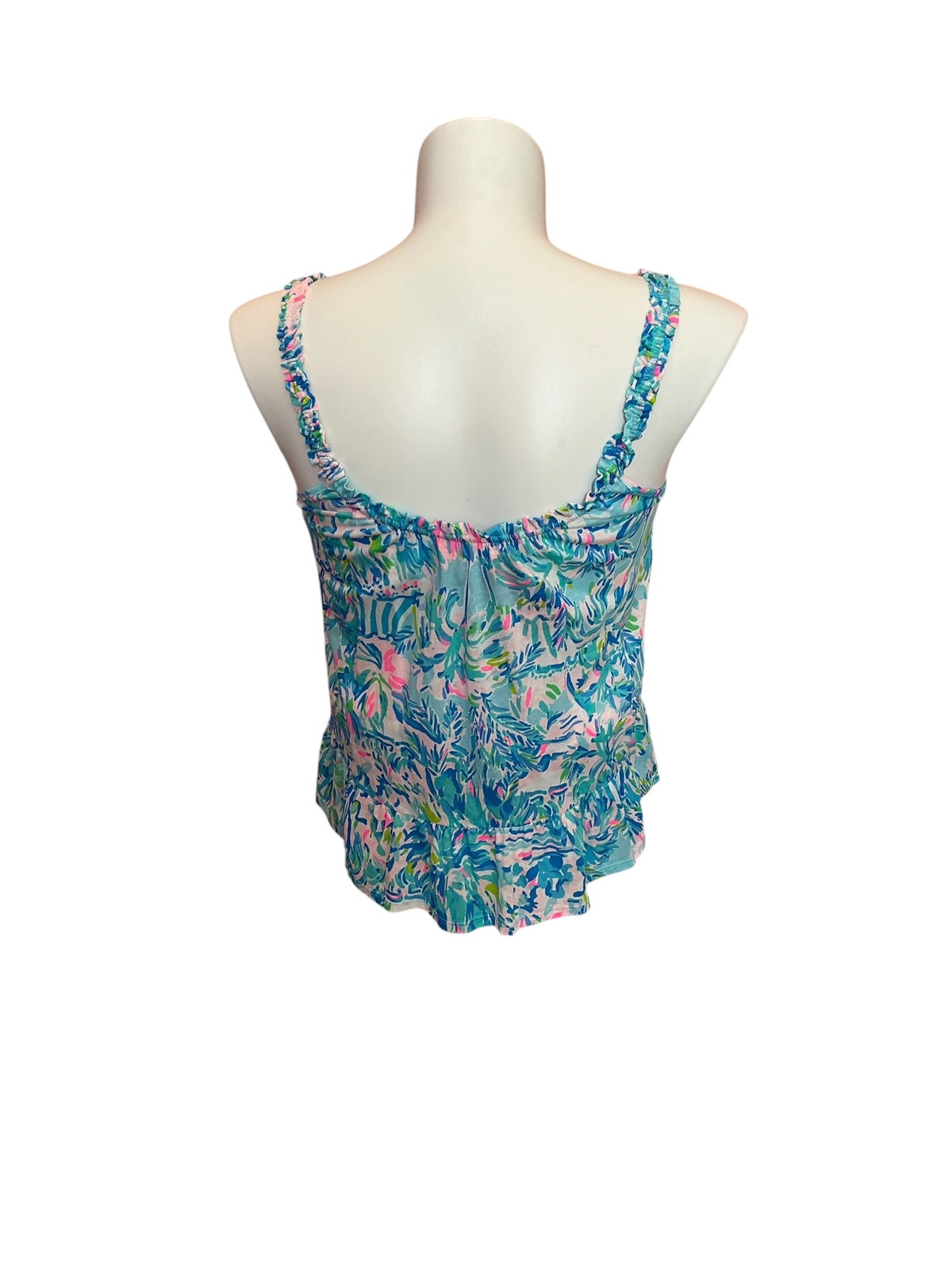 Lilly Pulitzer Loro Knit Top Blue Ibiza Cabana Cocktail - Size S
