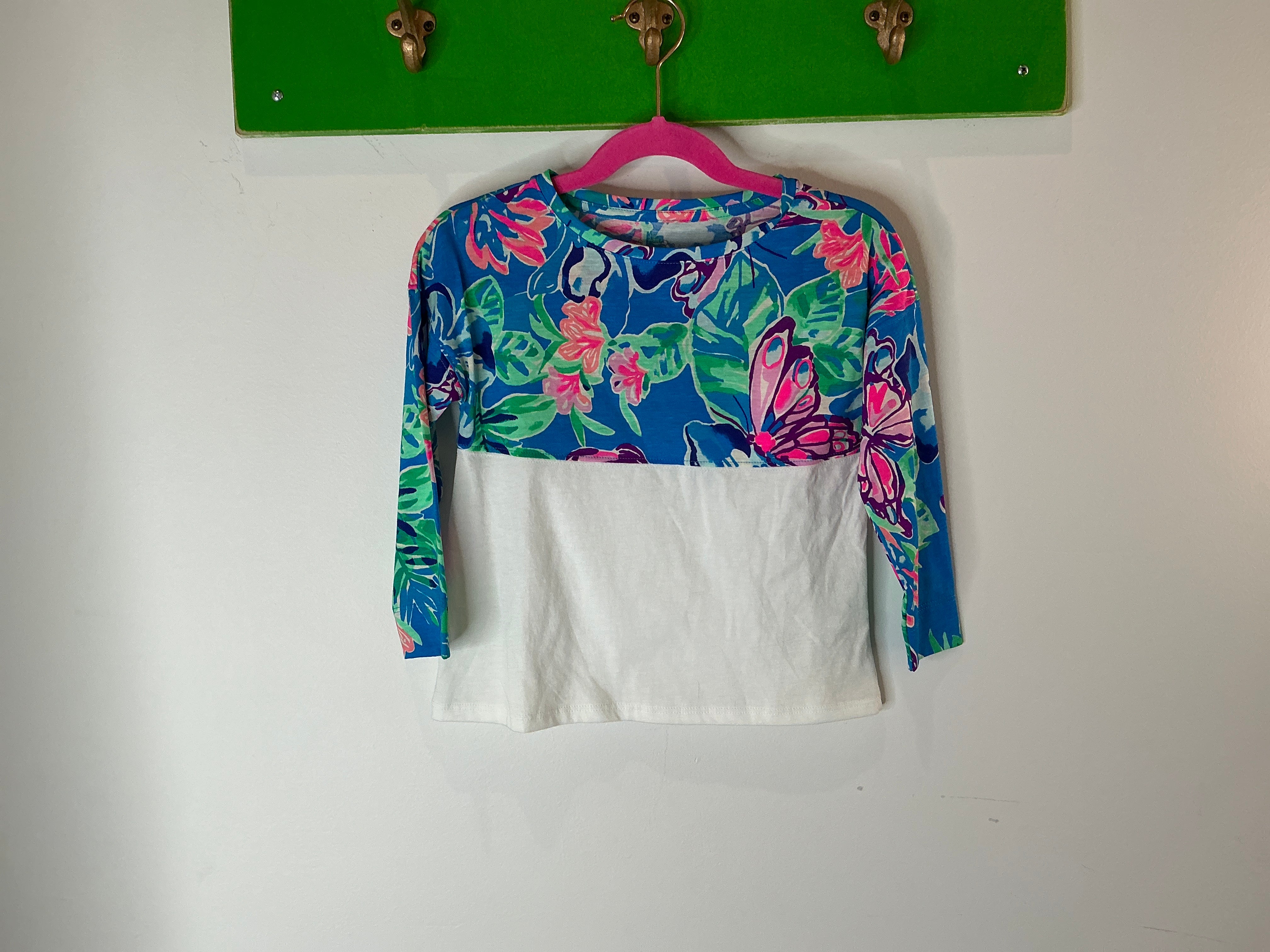 Lilly Pulitzer NWT Mini Finn Top Pundy Blue Isle Be Black - Size XS