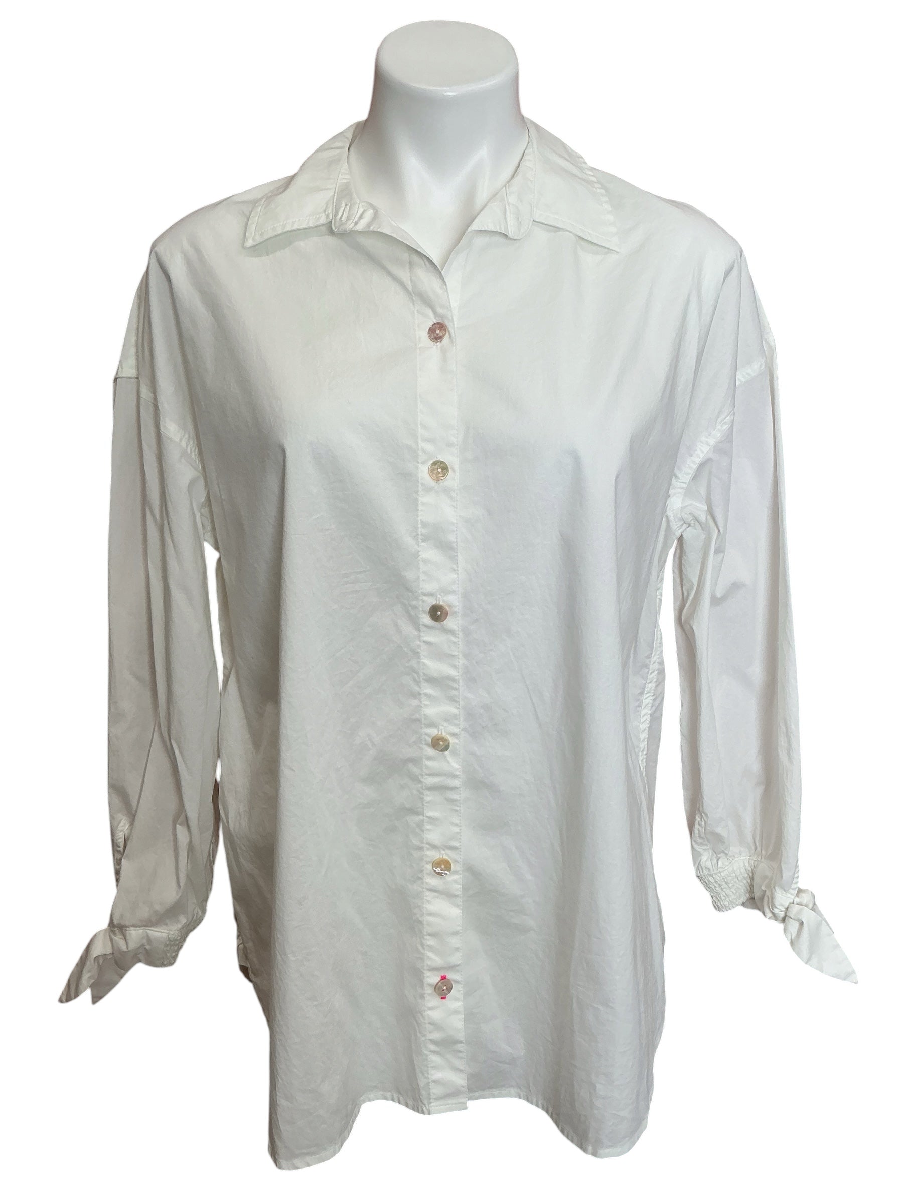Lilly Pulitzer Lesia Relaxed Button Down Top Resort White - Size M