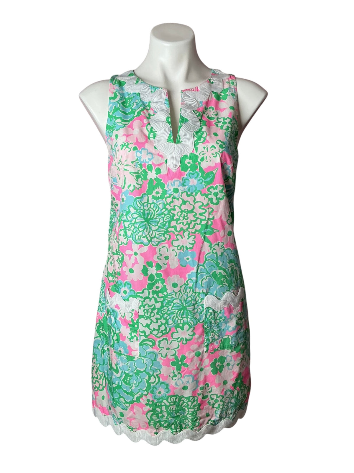 Lilly Pulitzer Romey Shift Romper Plumes in Bloom - Size 4