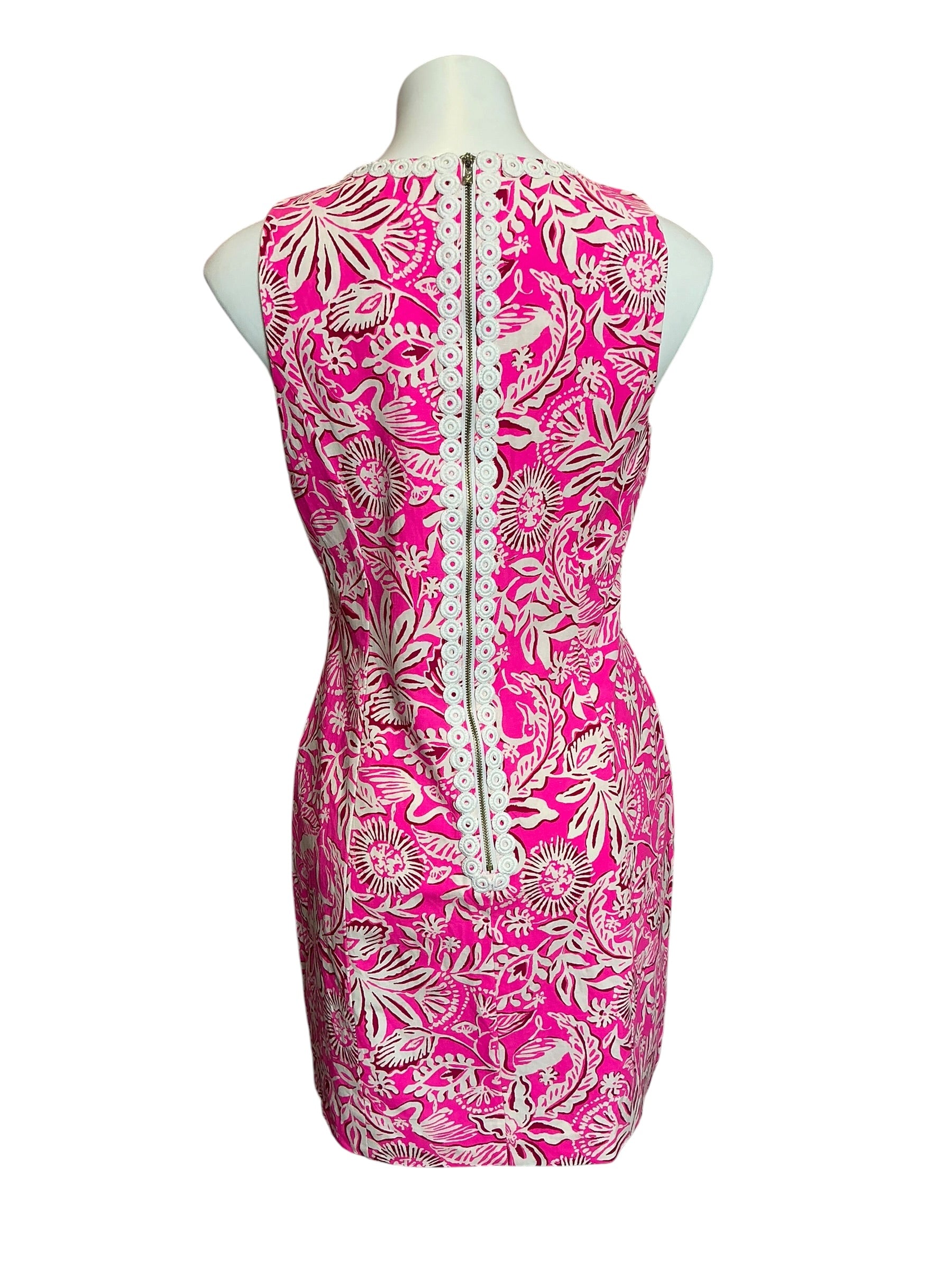 Lilly Pulitzer Aubria Shift Passion Fruit Pink Absolutely Flamazing - Size 6