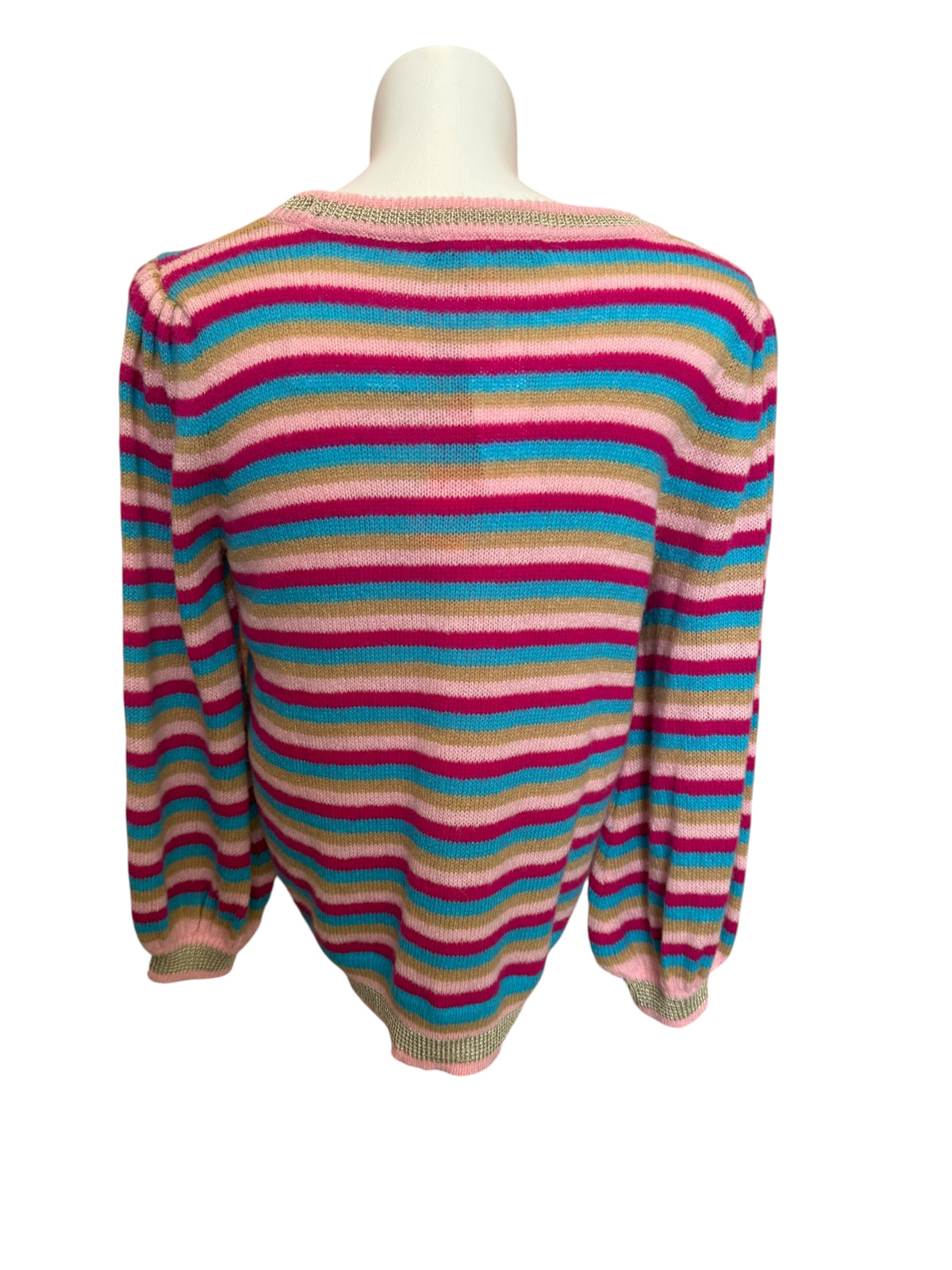 Lilly Pulitzer NWT Marceletta Sweater Berry Soiree Carnival Stripe - Size XL