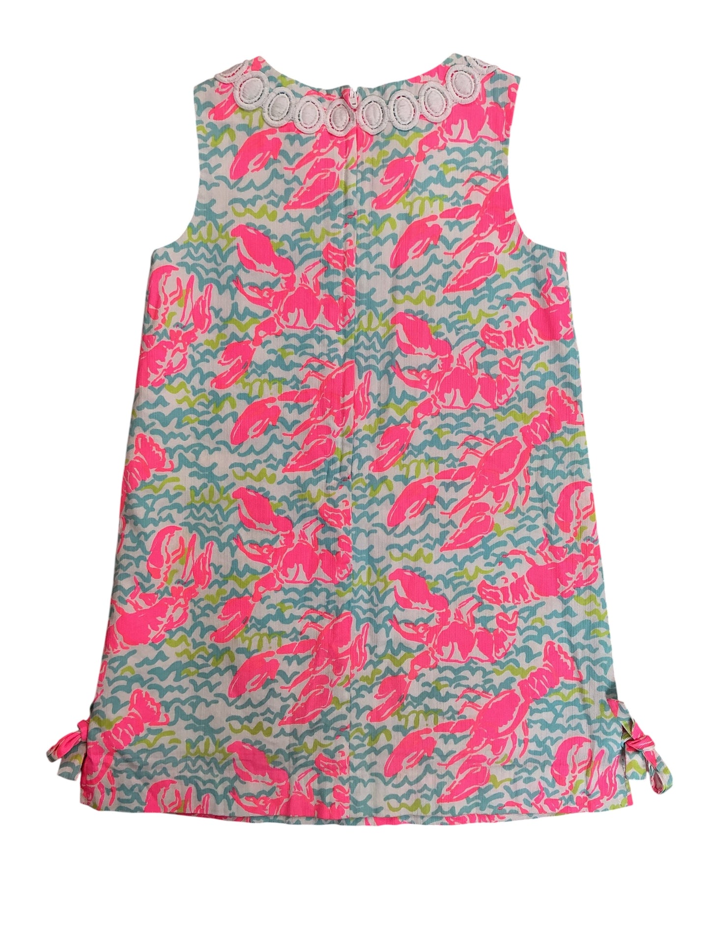 Lilly Pulitzer Kids Girls Little Lilly Classic Shift Dress Lobstah Roll - Size 6