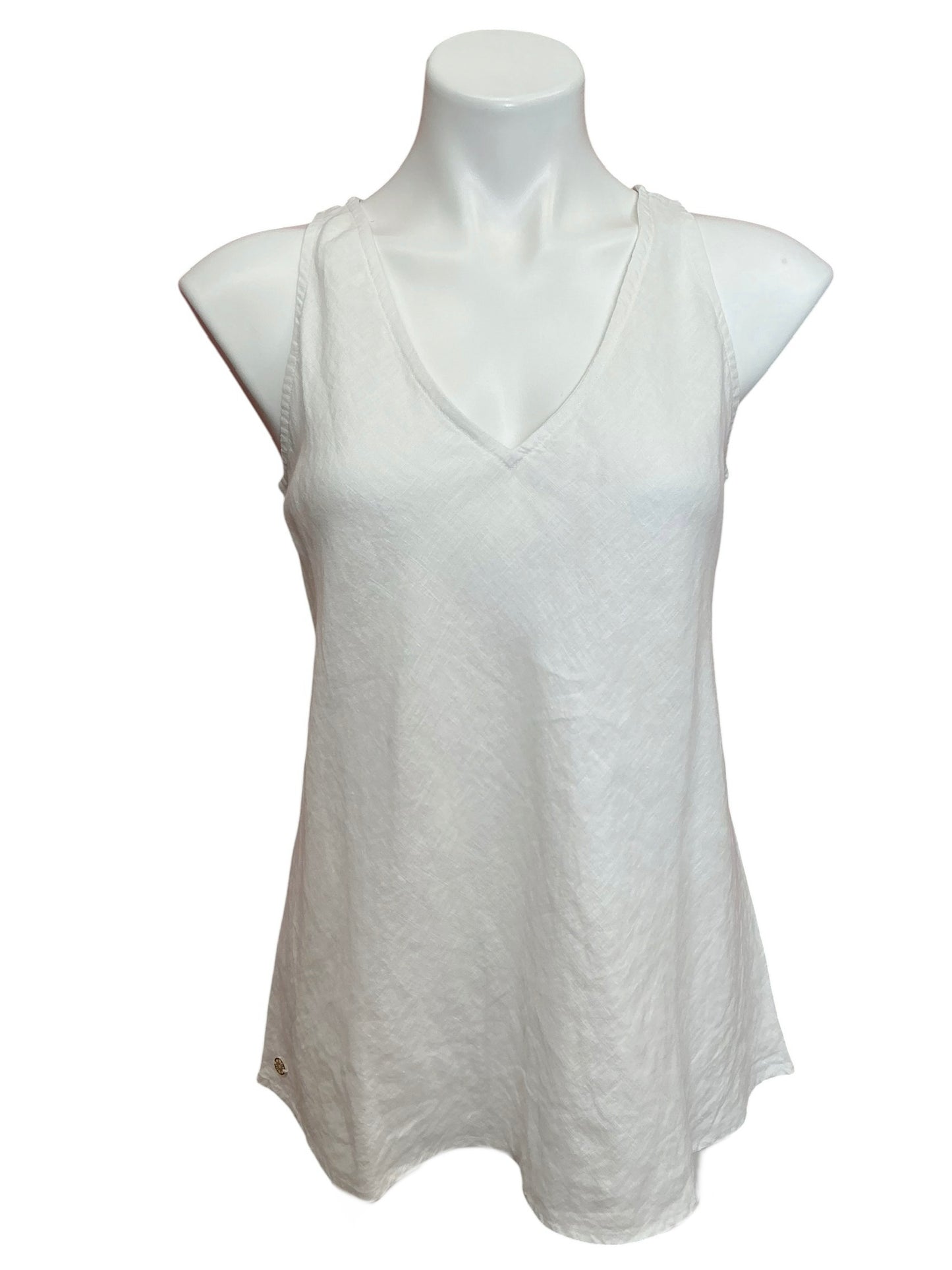 Lilly Pulitzer NWT Florin Sleeveless Linen Top Resort White - Size S