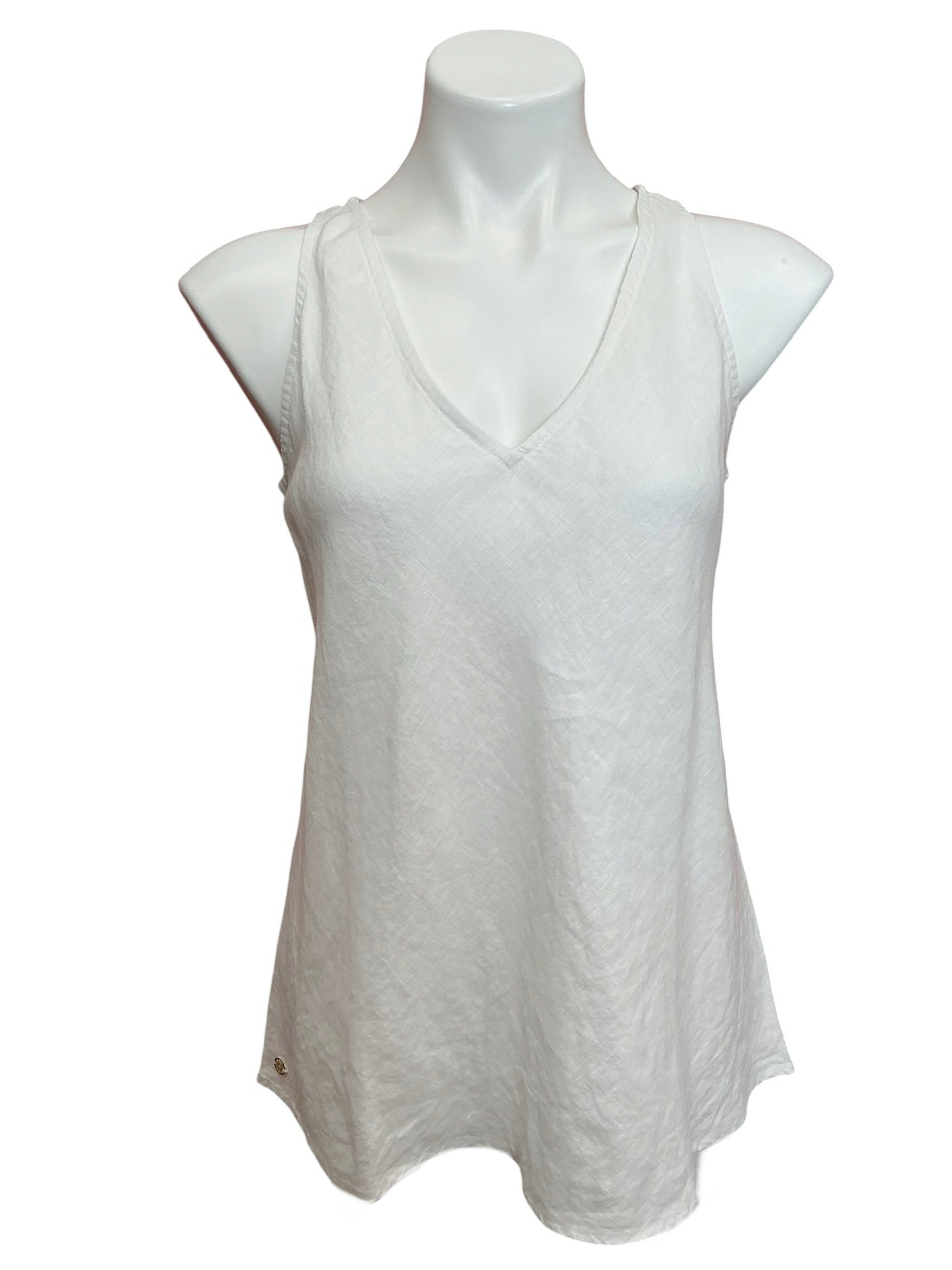 Lilly Pulitzer NWT Florin Sleeveless Linen Top Resort White - Size S