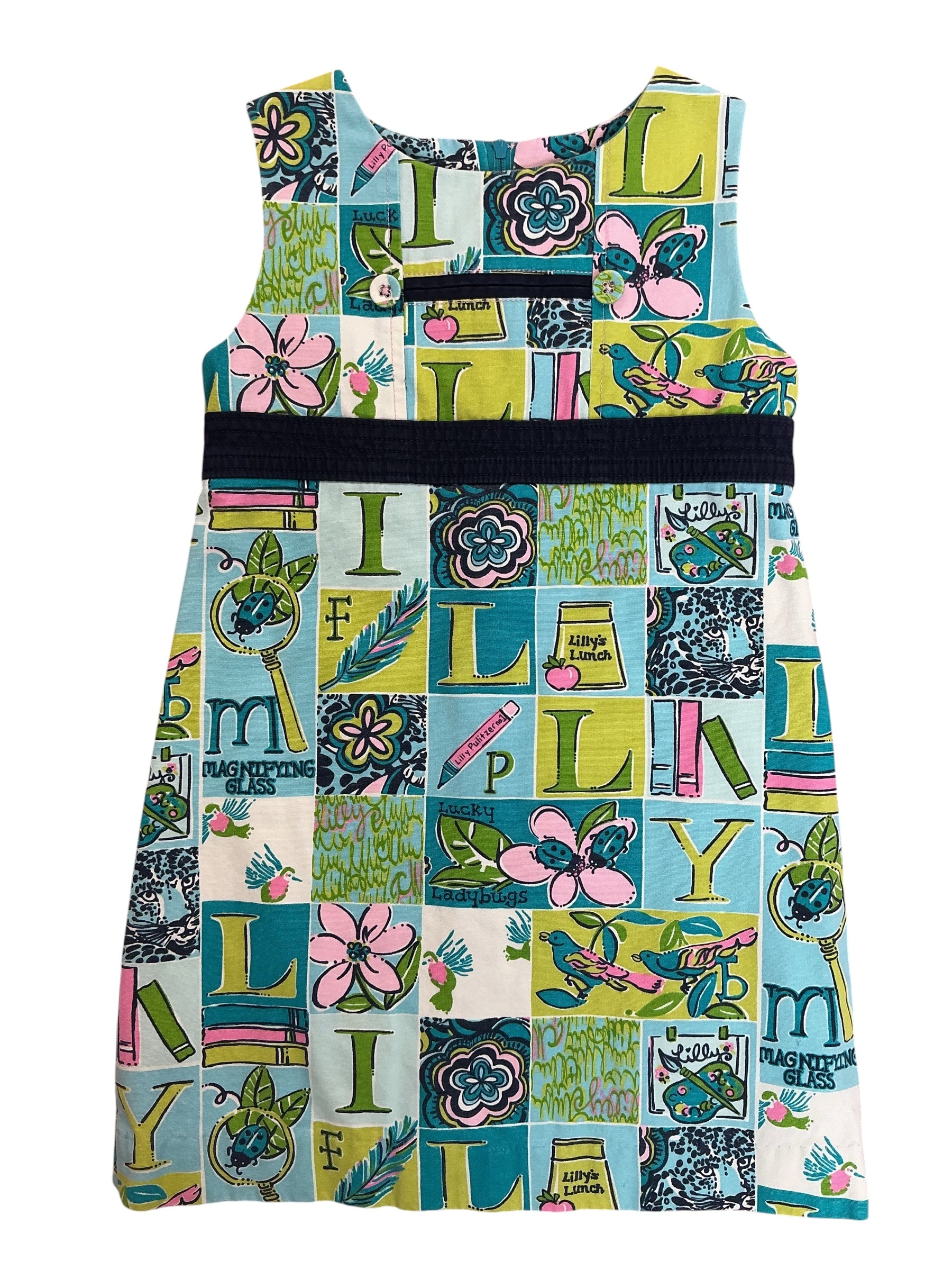Lilly Pulitzer Kids Girls ABC Shift Dress Lunch Alphabet - Size 5