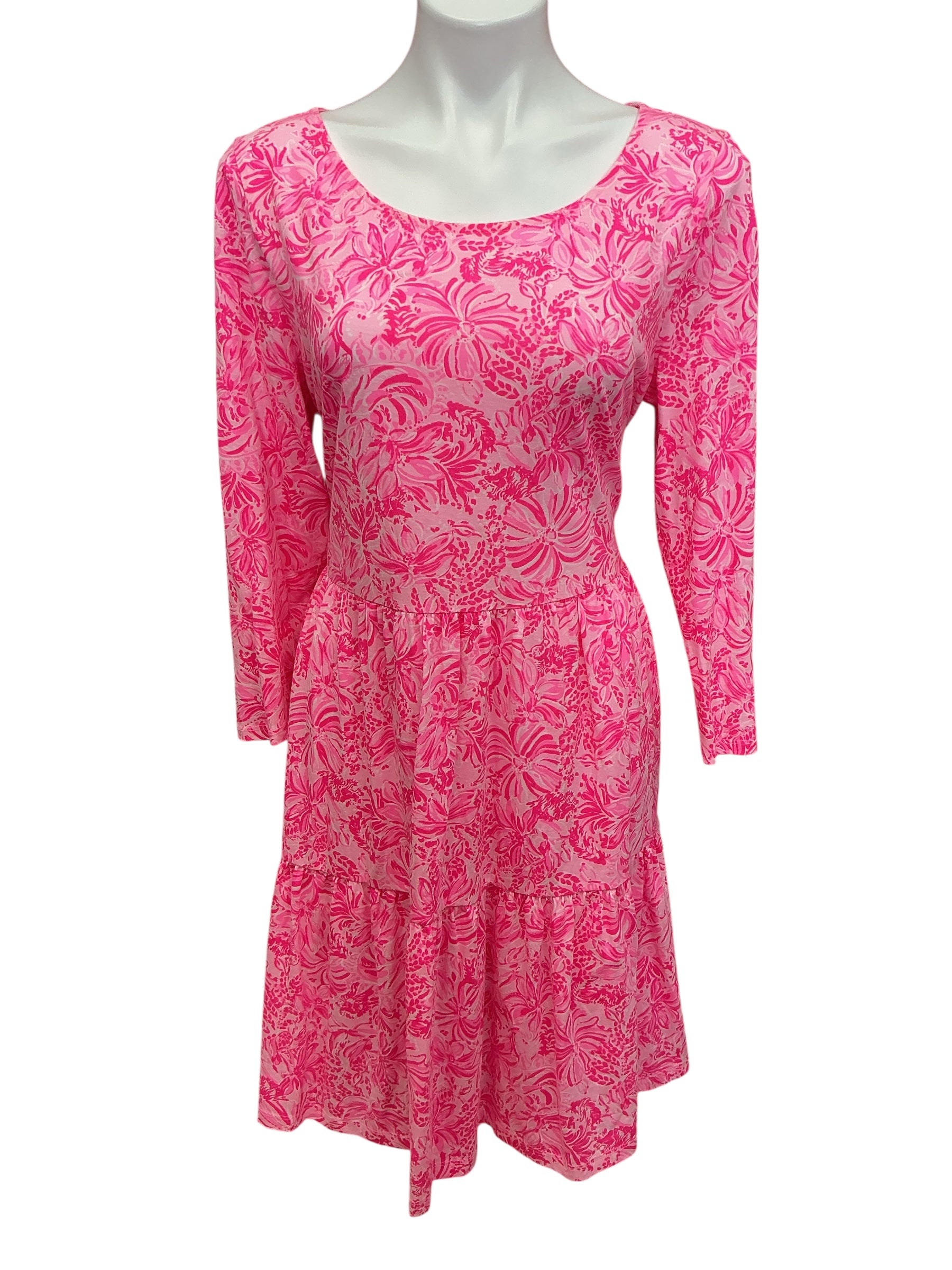 Lilly Pulitzer Geanna Swing Dress Pink Blossom Foxy Llama - Size XL