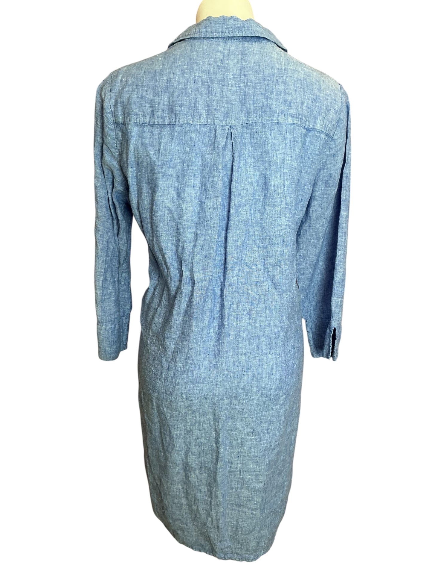 Lilly Pulitzer Pilar Tunic Linen Dress Beckon Blue X Sea Salt - Size L