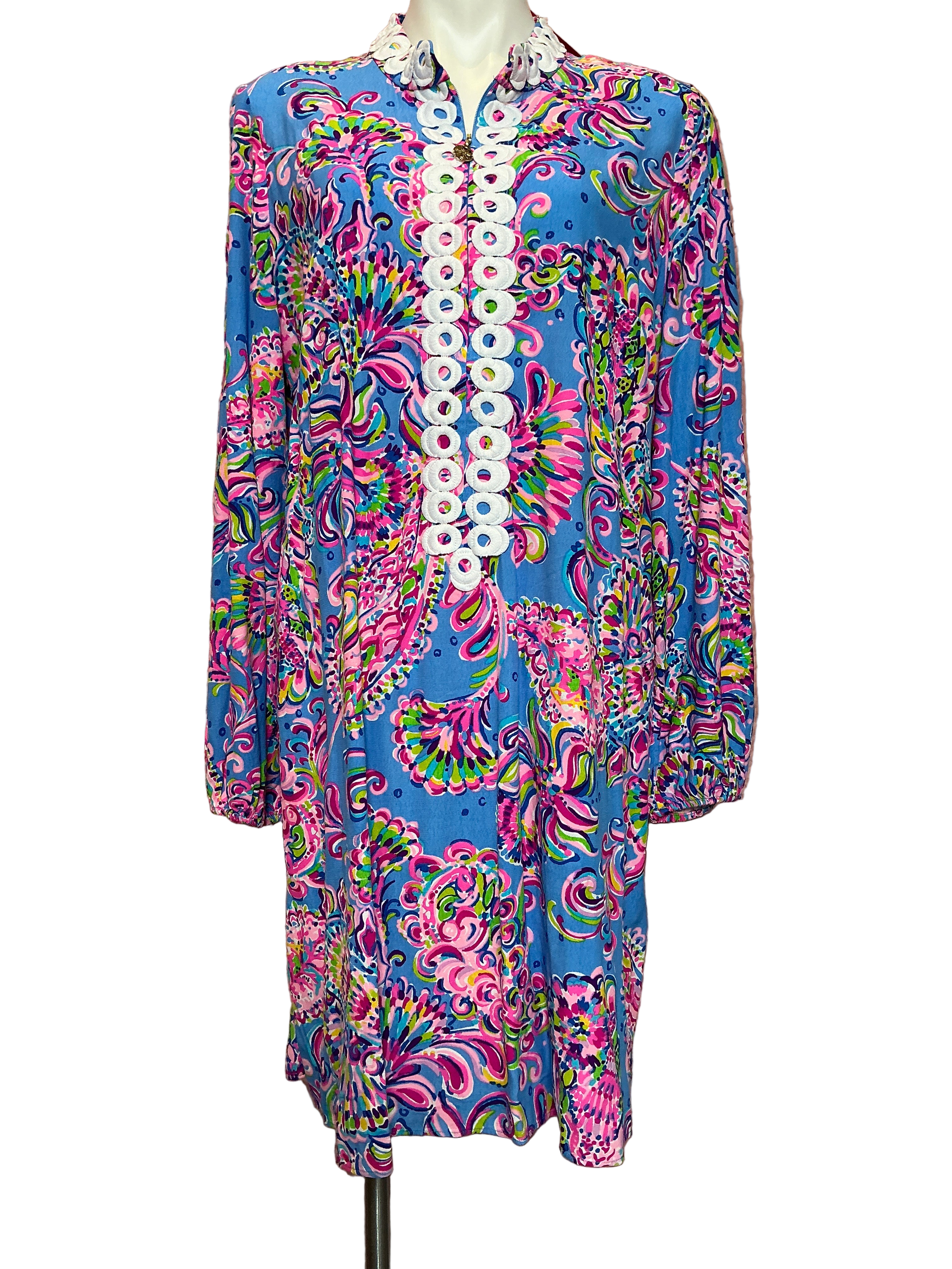 Lilly Pulitzer Shift Multi/blue Mermaid Grotto Conley - Size 16