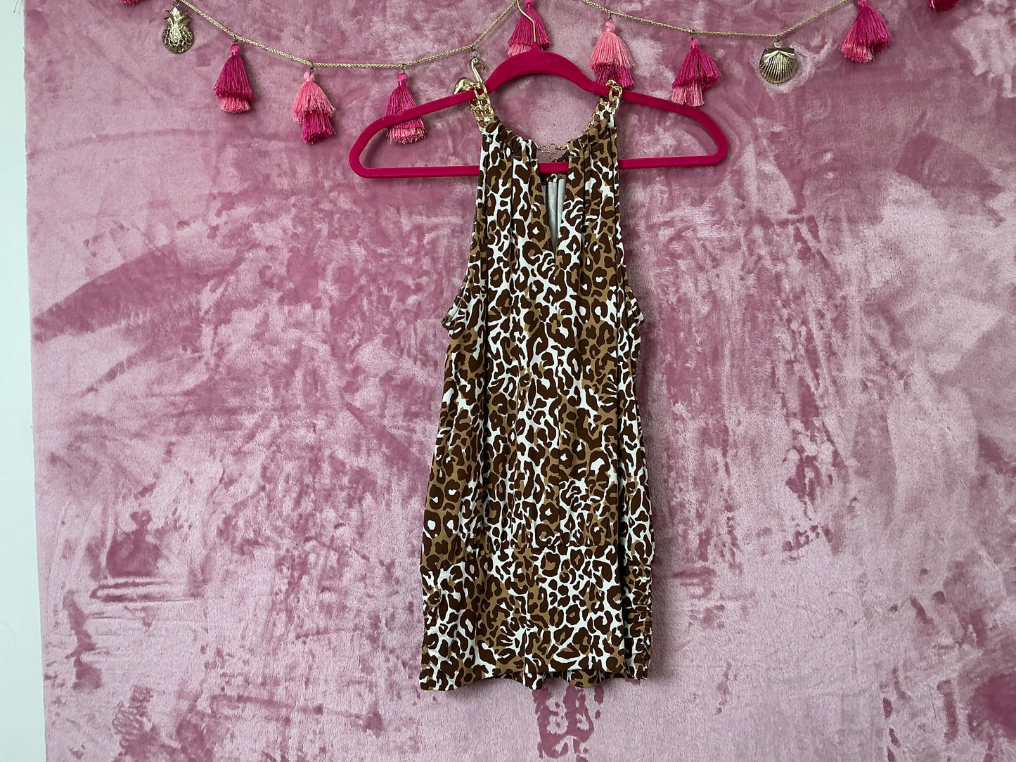 Lilly Pulitzer NWT Bowen Halter Top Chocolate My Favorite Spot - Size XS