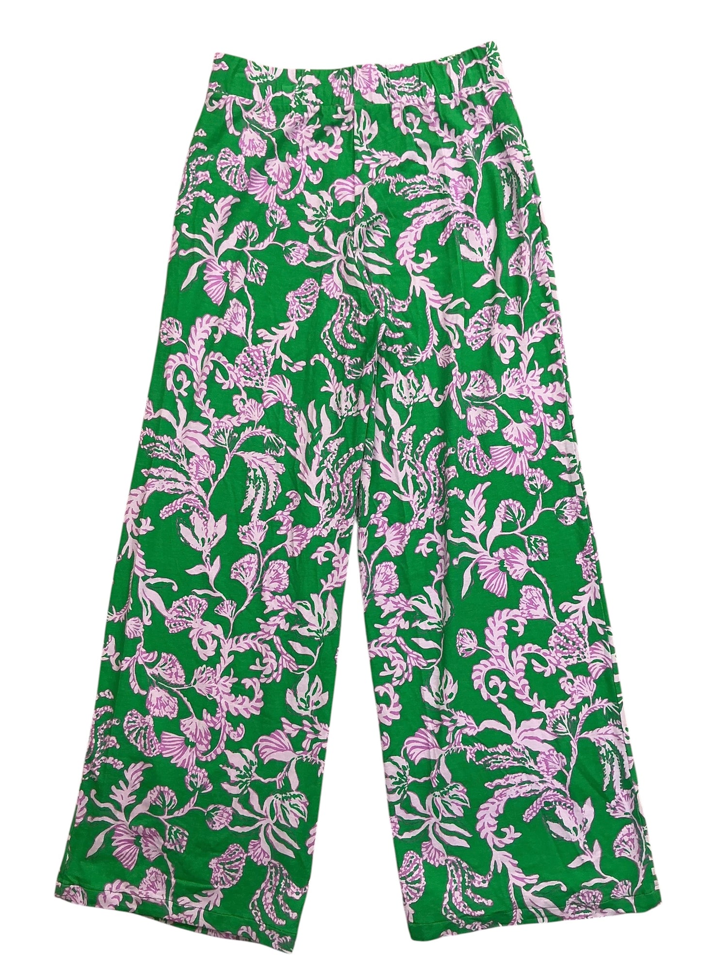 Lilly Pulitzer Allena Knit Palazzo Pants Brazilian Green Salty Sandbar - Size S