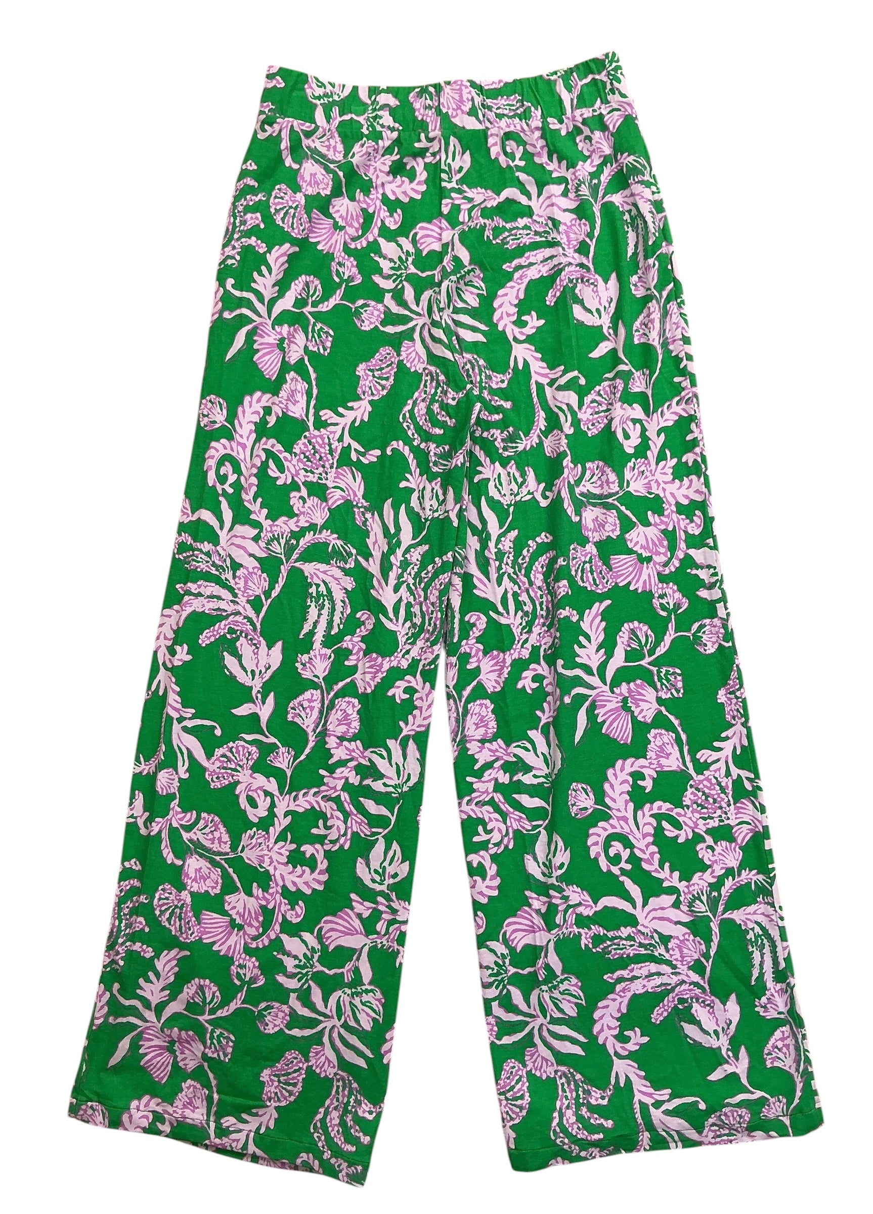 Lilly Pulitzer Allena Knit Palazzo Pants Brazilian Green Salty Sandbar - Size S