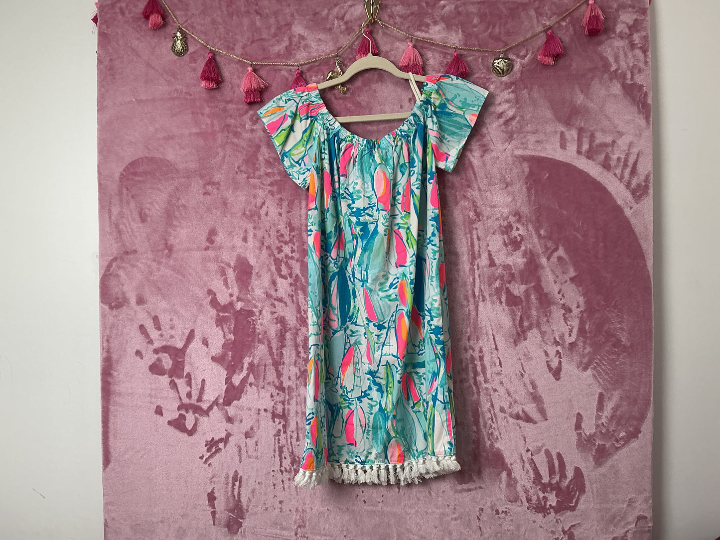 Lilly Pulitzer NWT Marble Dress Beach And Bae Sunglow - Size M