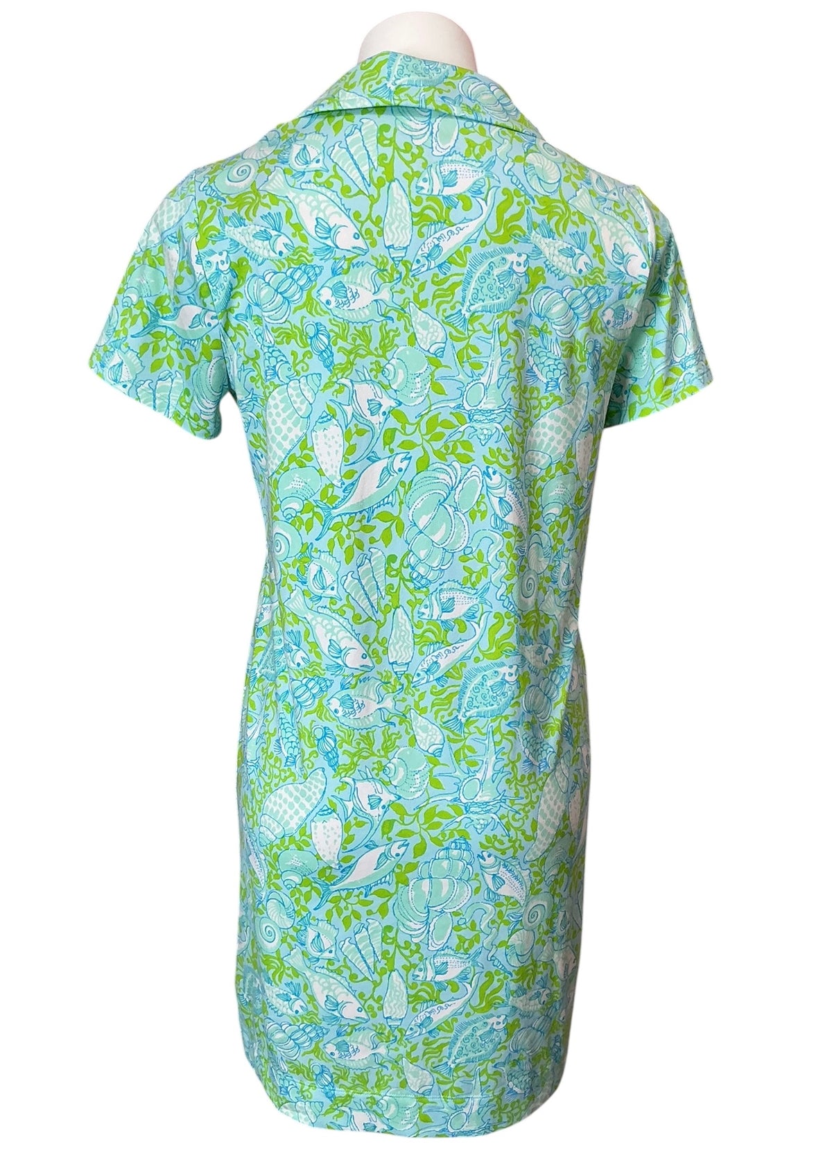 Lilly Pulitzer Dune UPF 50+ Dress Day Dream Blue Throw Me A Line - Size S
