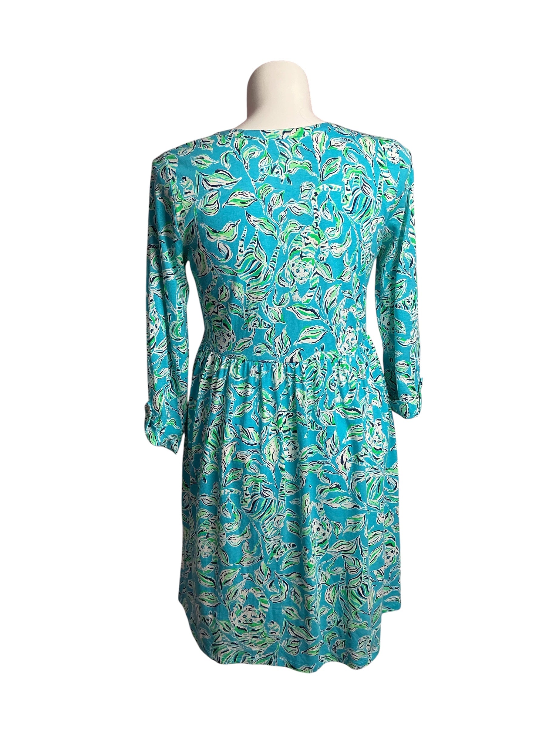Lilly Pulitzer- Loran Swing Dress Turquoises Oasis  Outta Line Size L