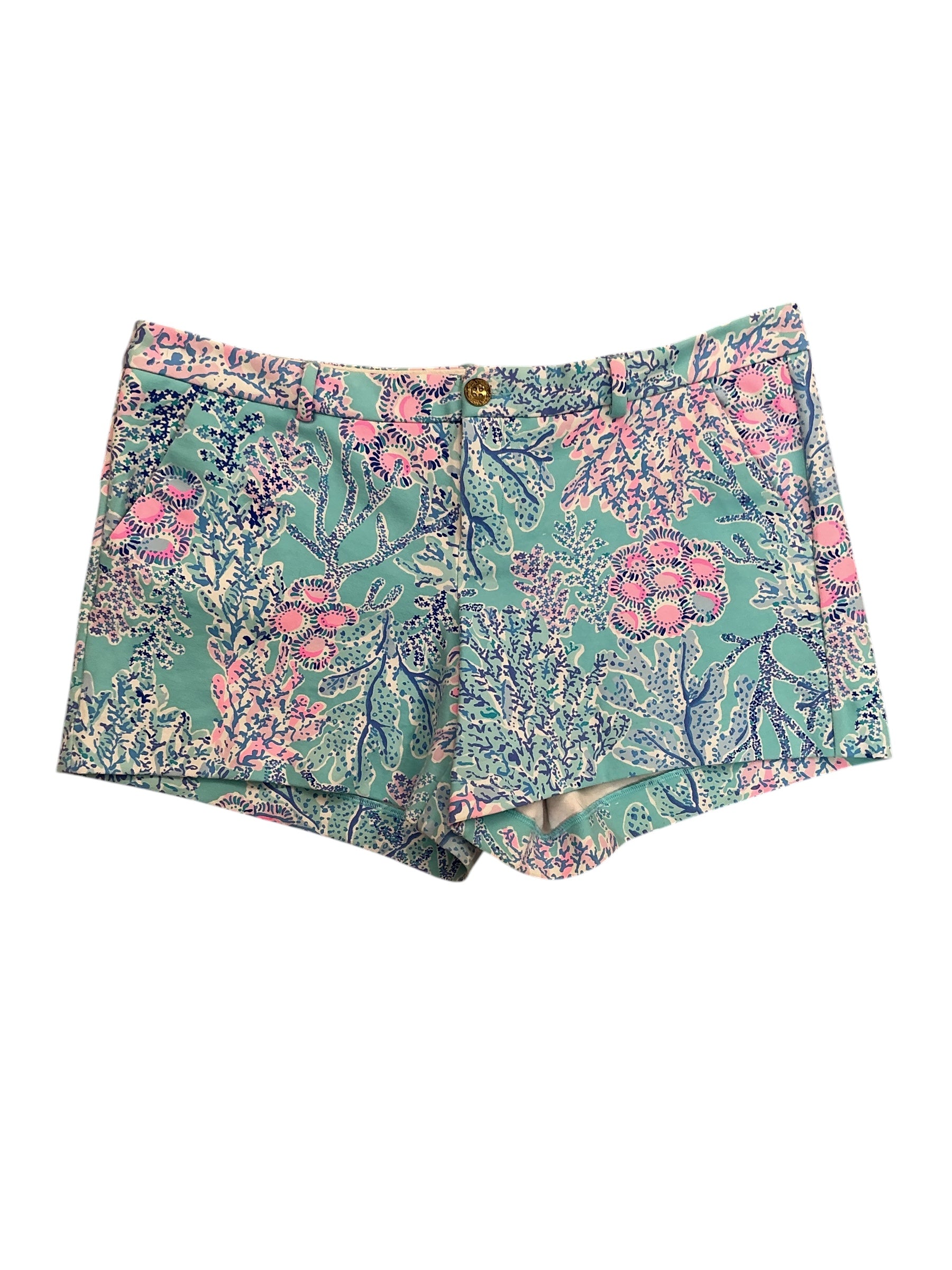 Lilly Pulitzer Callahan Shorts Minty Fresh Fansea - Size 14