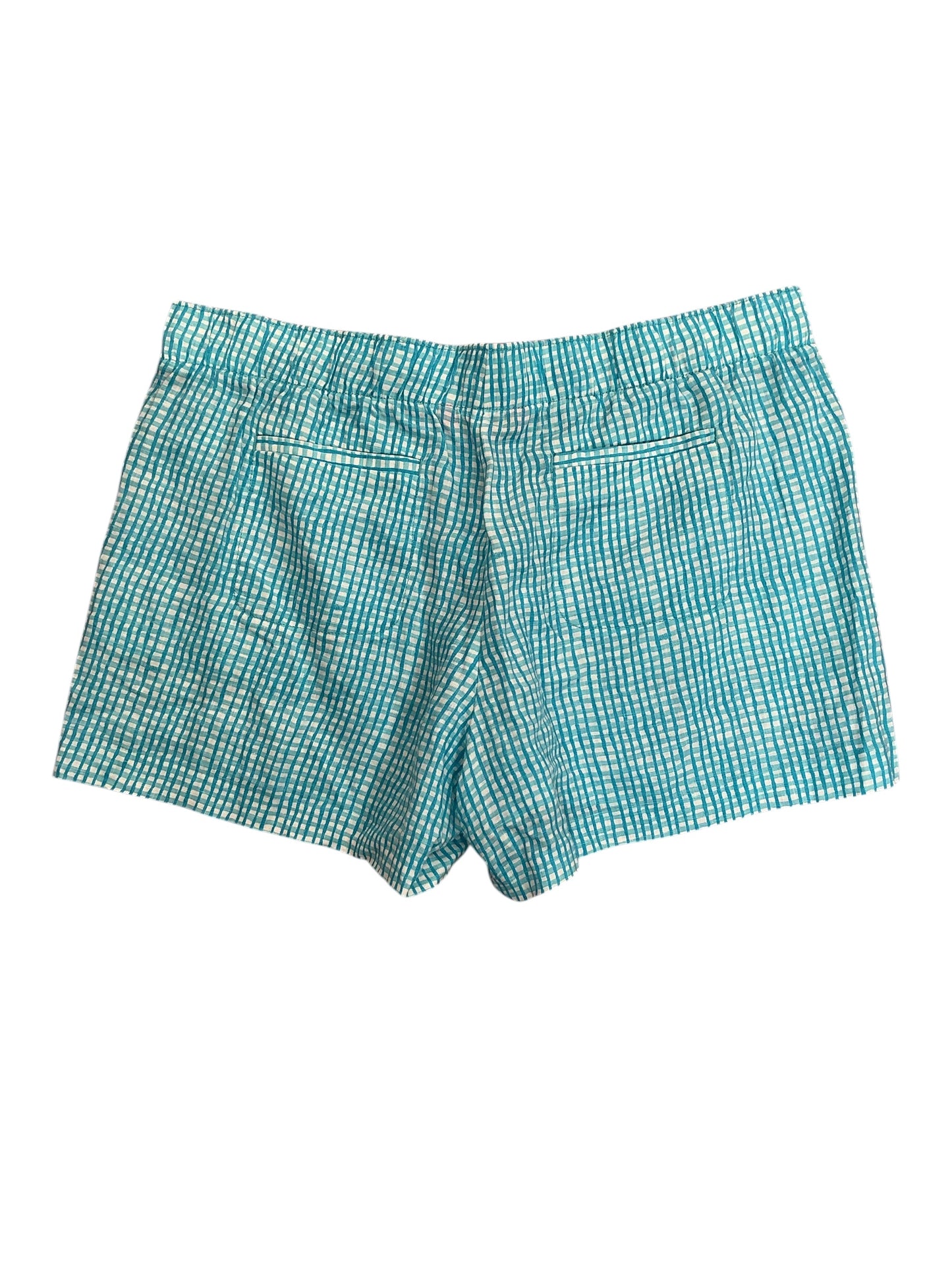Lilly Pulitzer Lilo Linen Shorts Seabreeze Blue Along The Same Line - Size XL