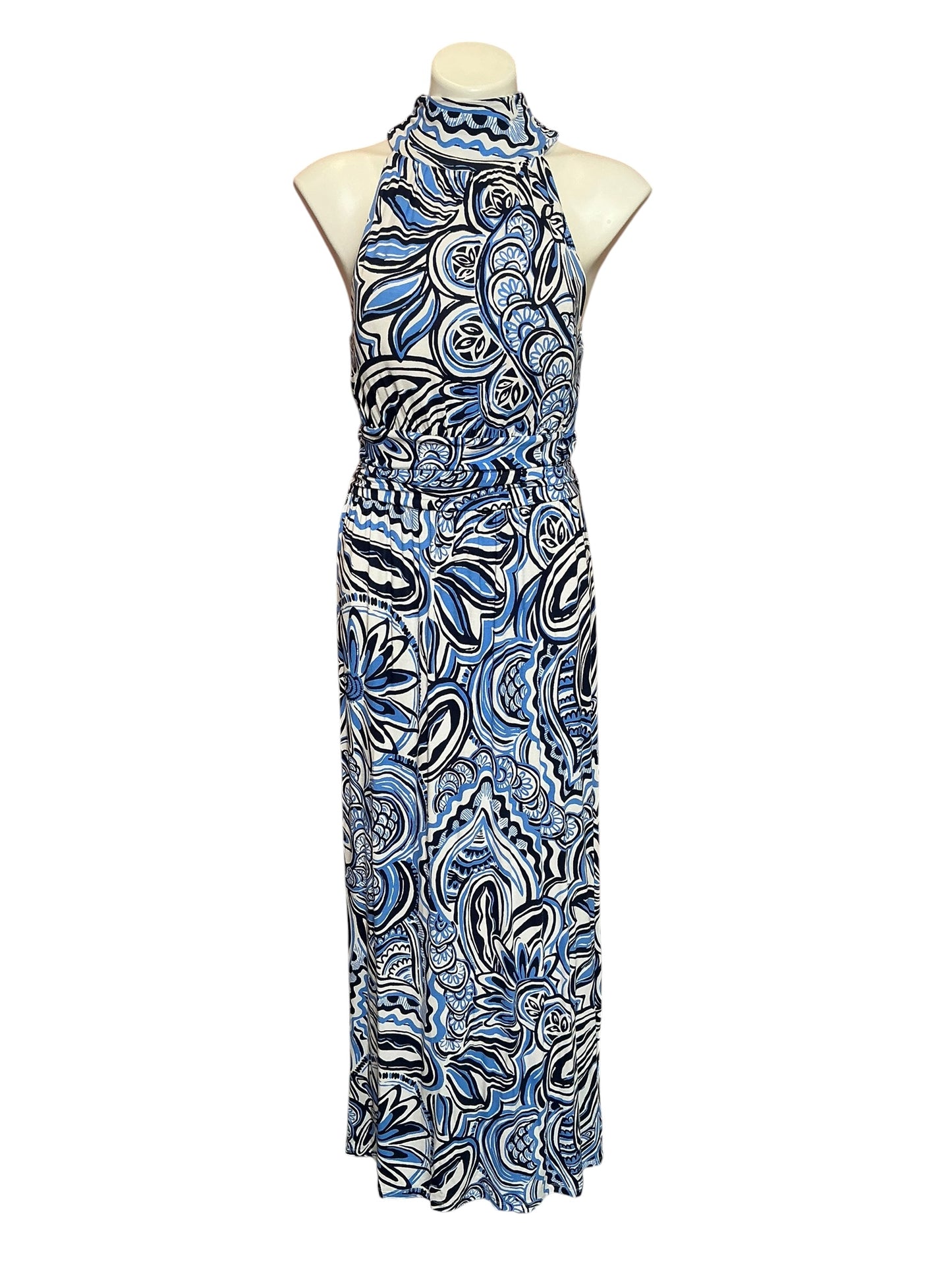 Lilly Pulitzer Wyota Halter Maxi Dress Give It A Whirl - Size M