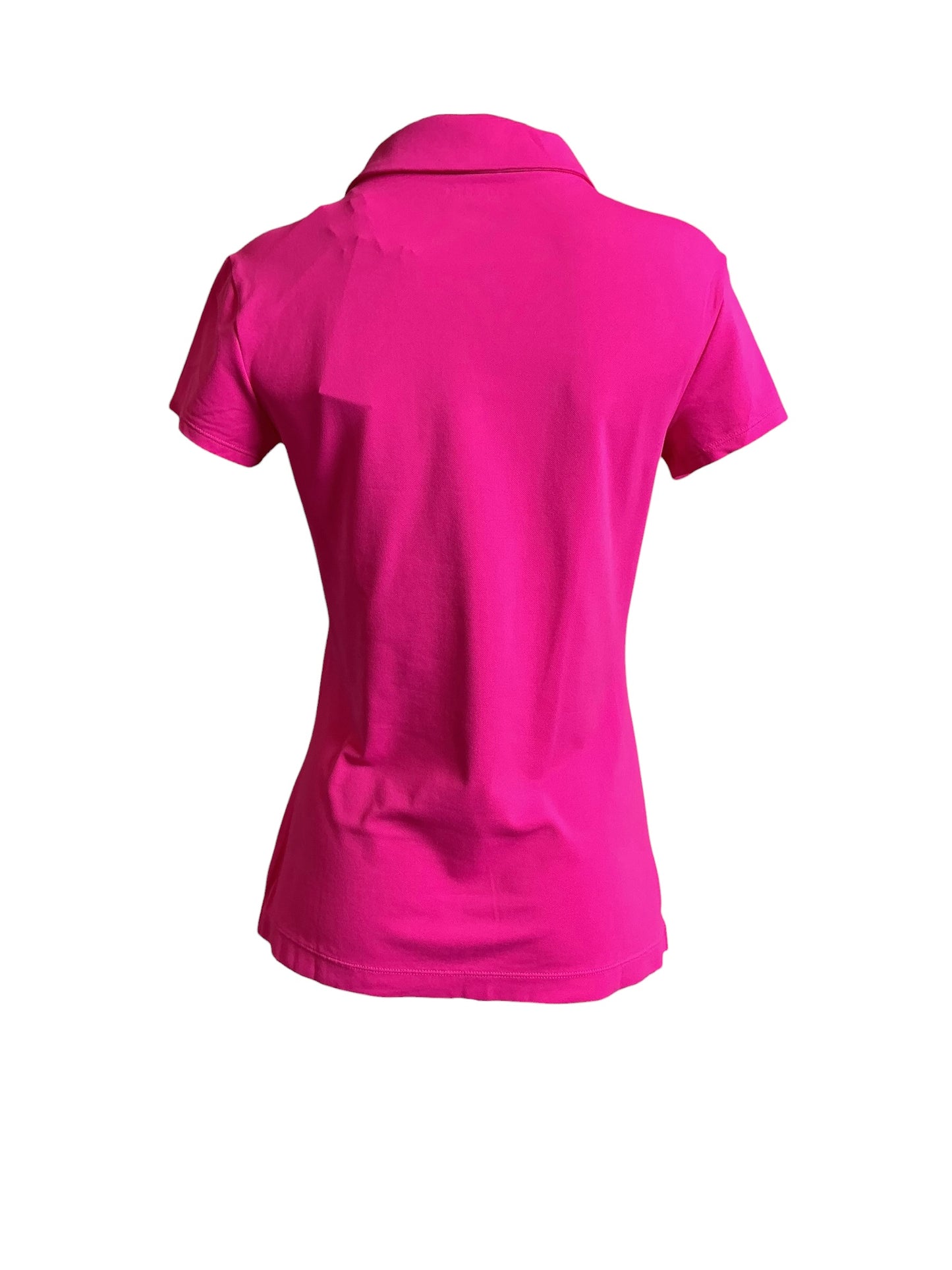 Lilly Pulitzer NWT Frida Scallop Polo Top UPF 50+ Passion Fruit Pink - Size S
