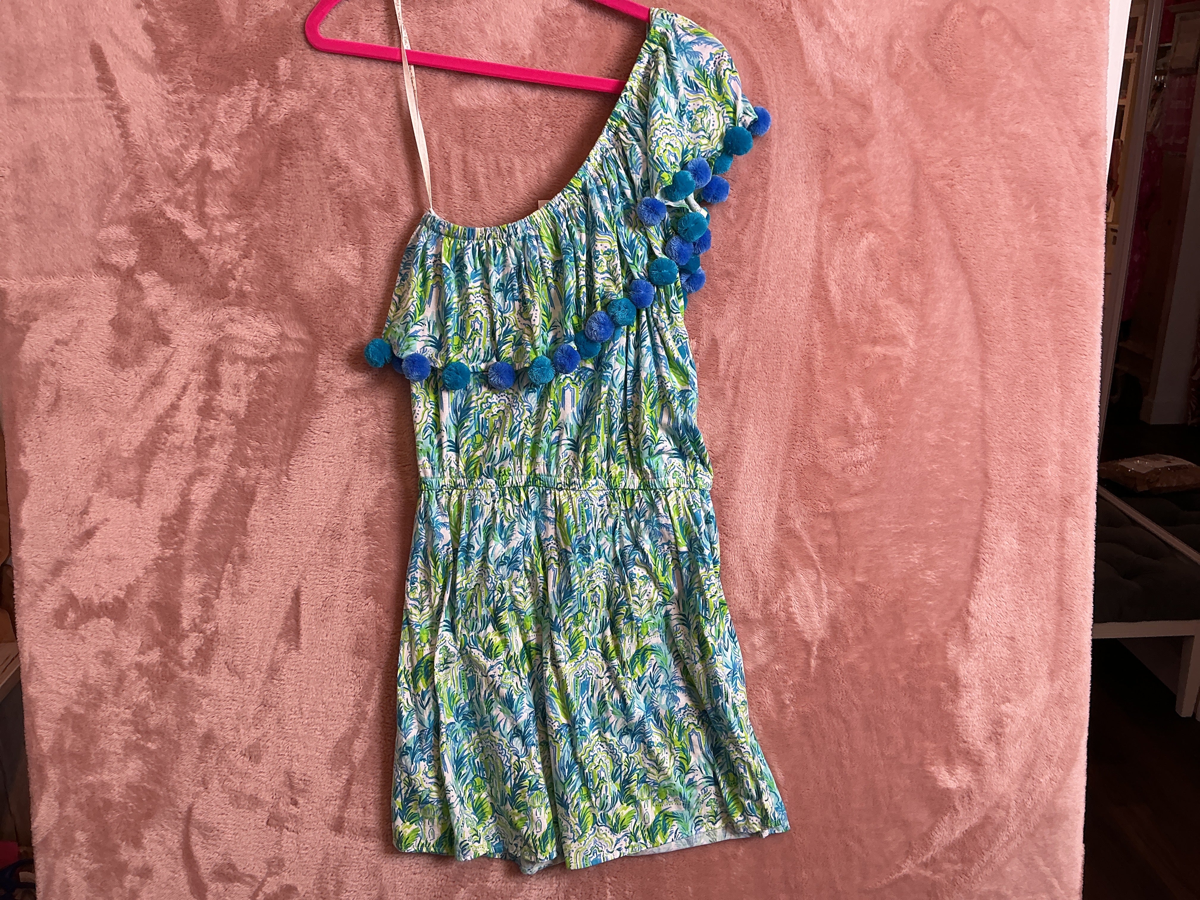 Lilly Pulitzer NWT - Idara Romper - Resort White Out To Play - Size S