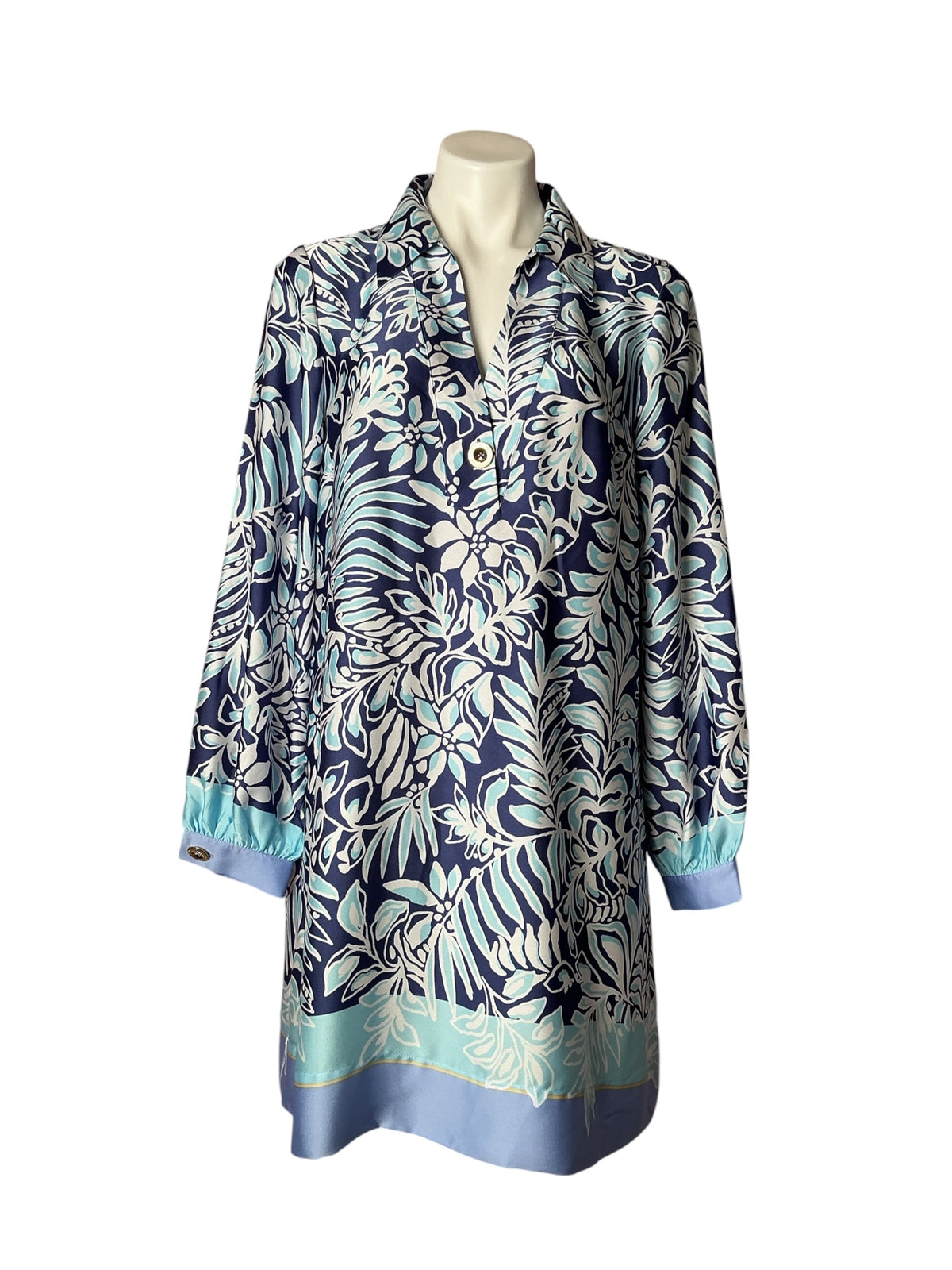 Lilly Pulitzer NWT Iralanne Long Sleeve Popover Shirt Dress - Size 8
