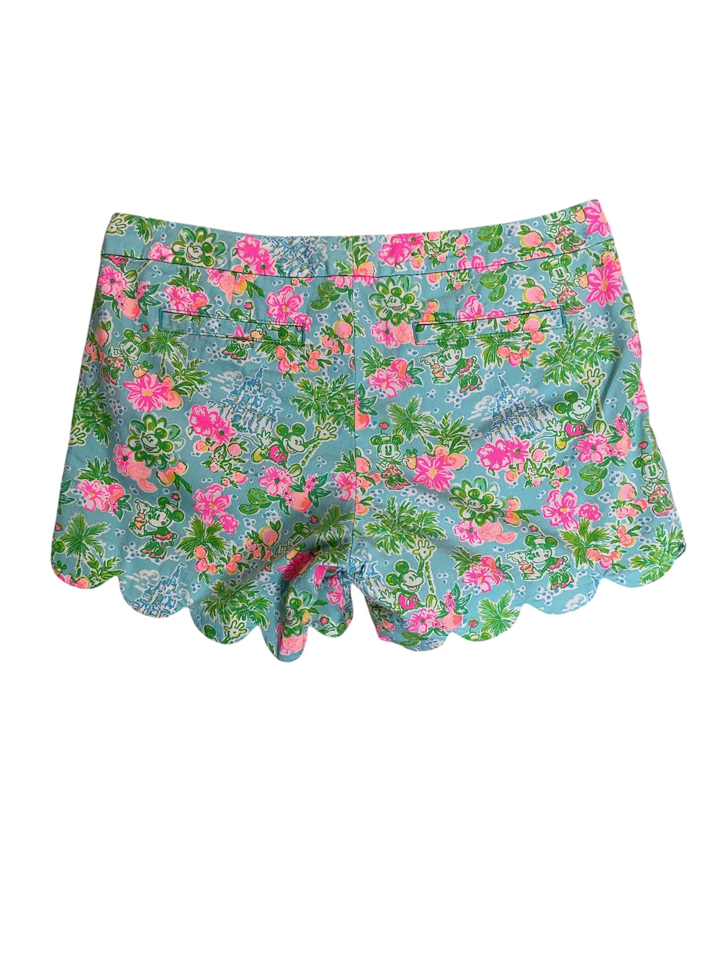 Lilly Pulitzer X Disney Buttercup Scalloped Shorts Blue Ibiza Lilly Loves Disney - Size 6