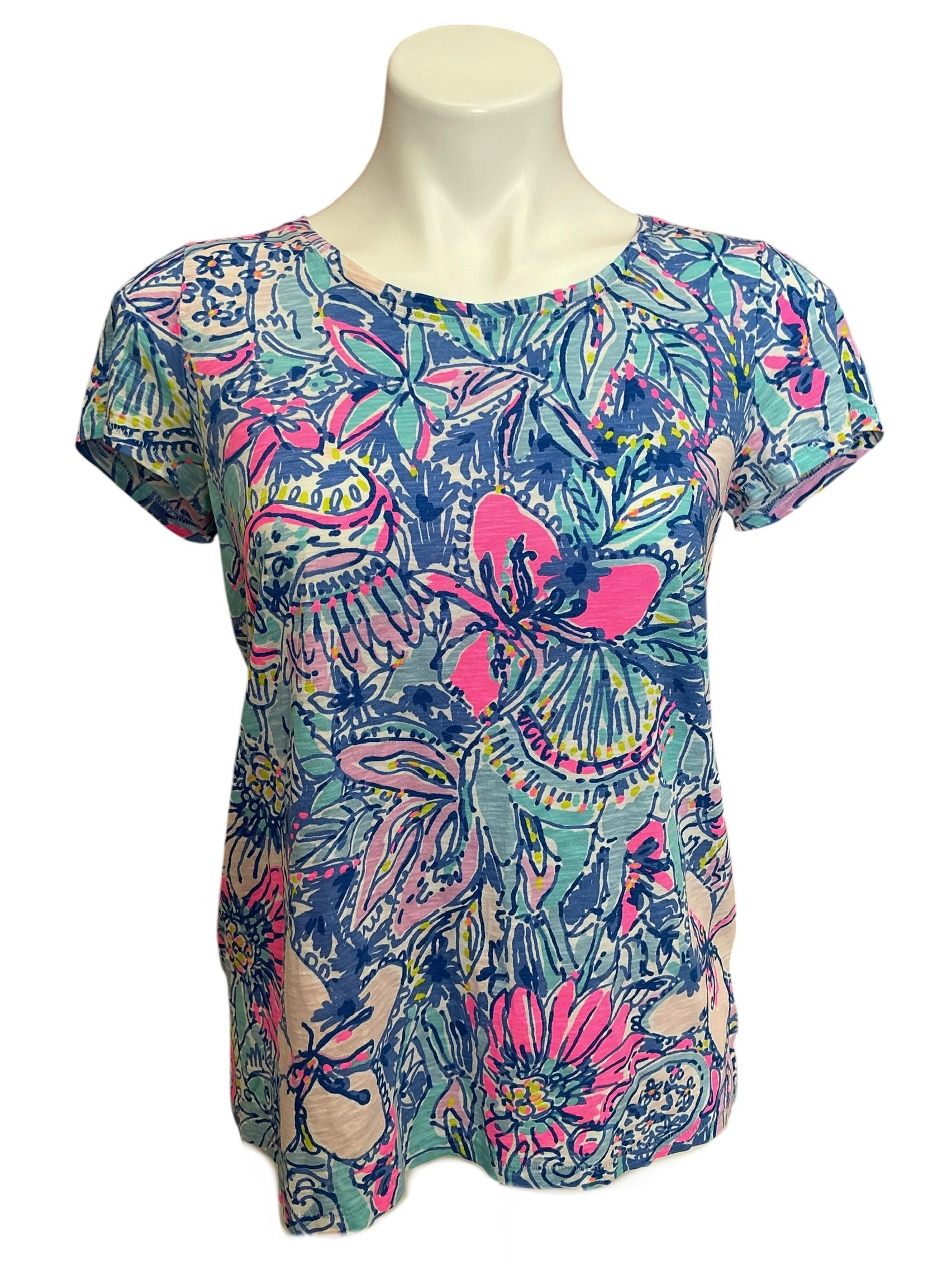 Lilly Pulitzer Etta Scoop Neck Top Elefrance - Size S