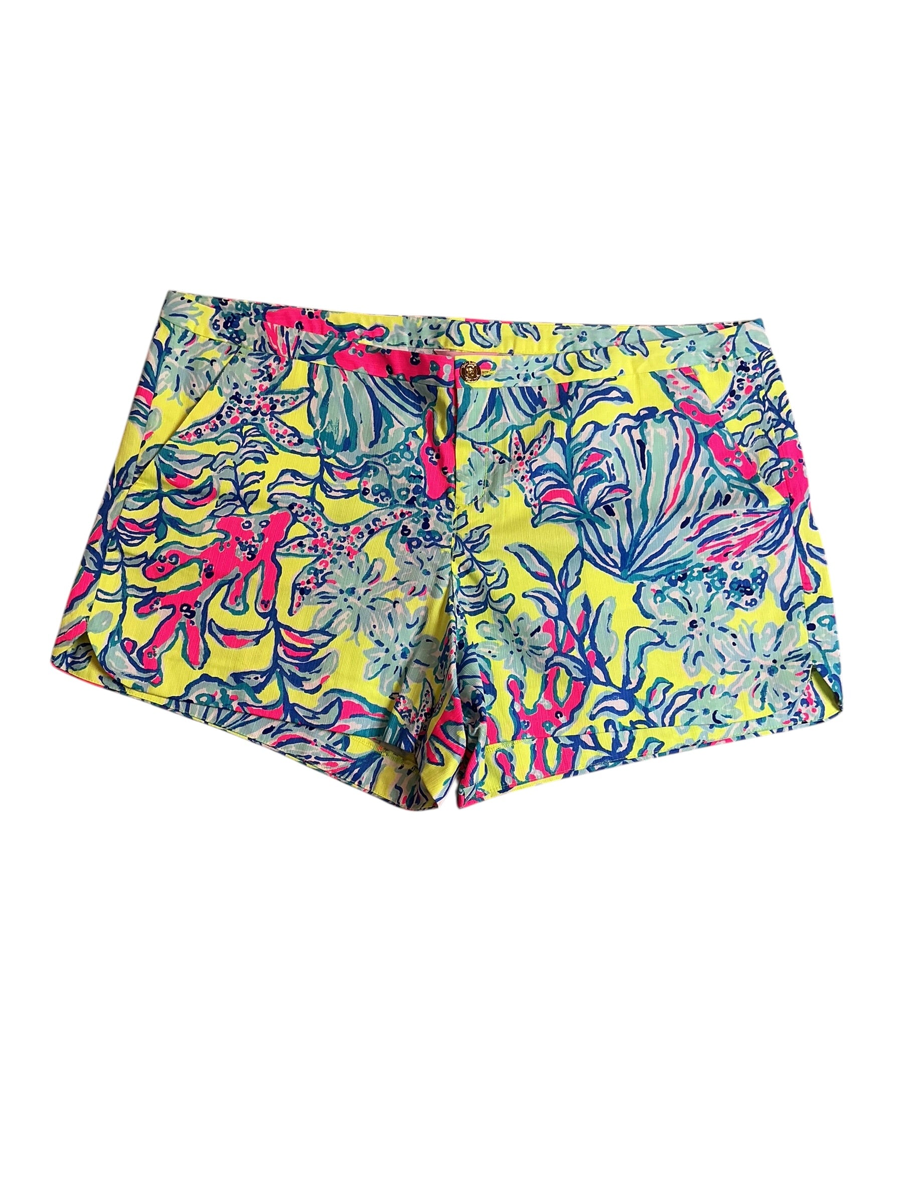 Lilly Pulitzer NWT Adie Short Lemon Drop Swim Up - Size 16
