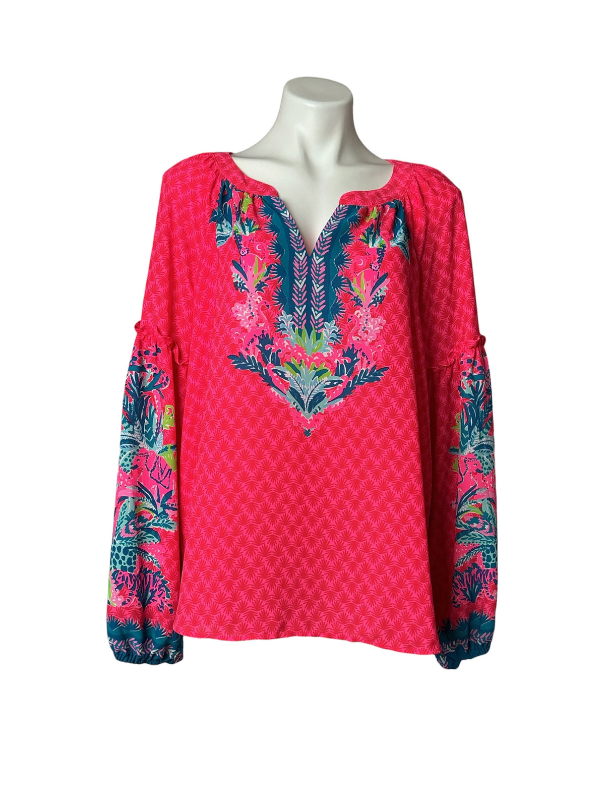 Lilly Pulitzer Zaid Tunic Top Herd You Coming - Size L