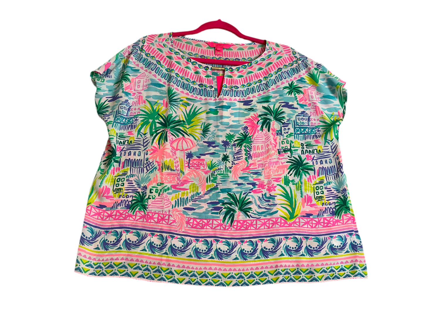 Lilly Pulitzer NWT - Manda Top - Multi Private Island Engineered Top - Size XS
