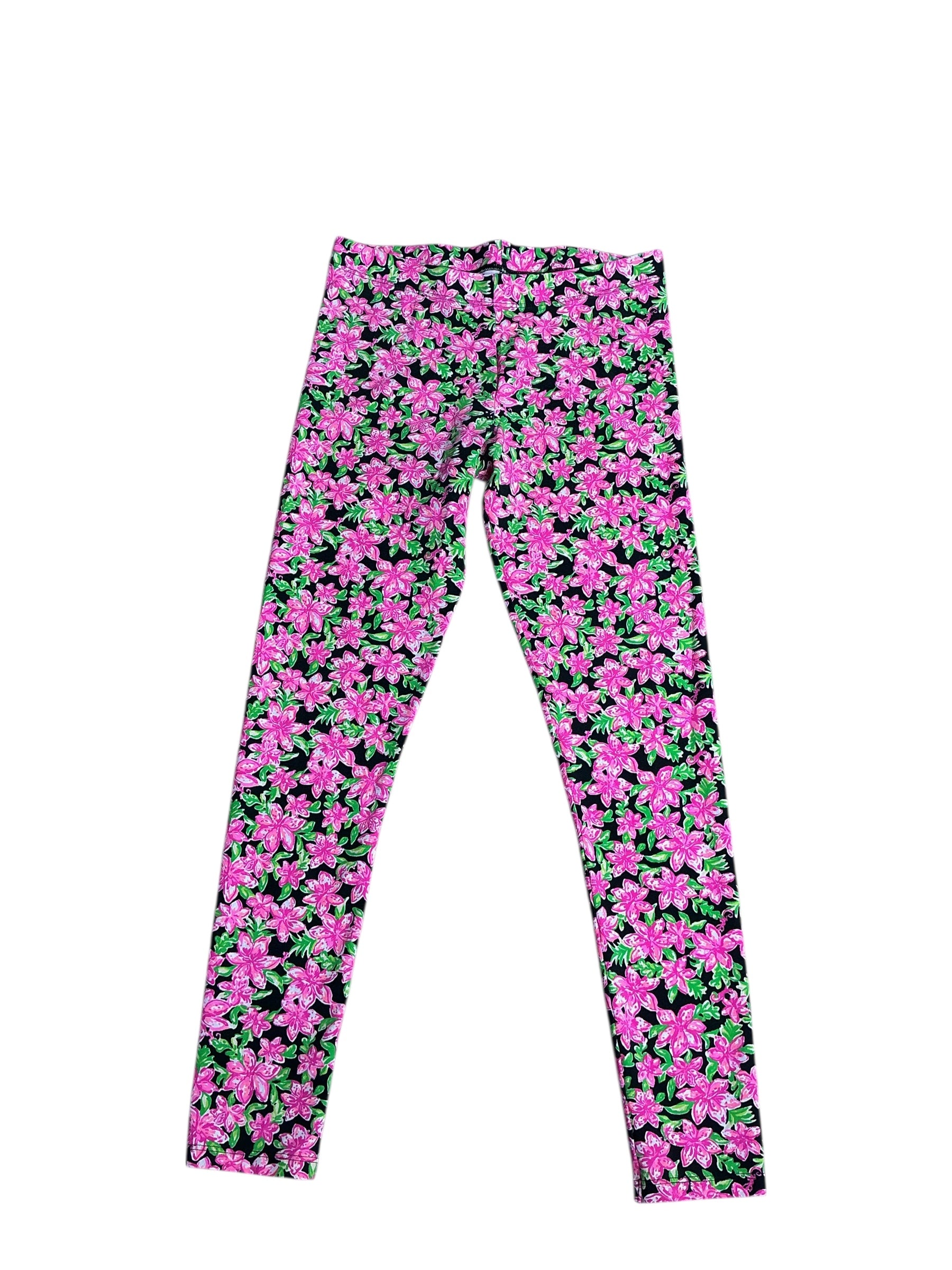 Lilly Pulitzer- Girls Maia Leggings Onyx Lilly Size XL(12-14)