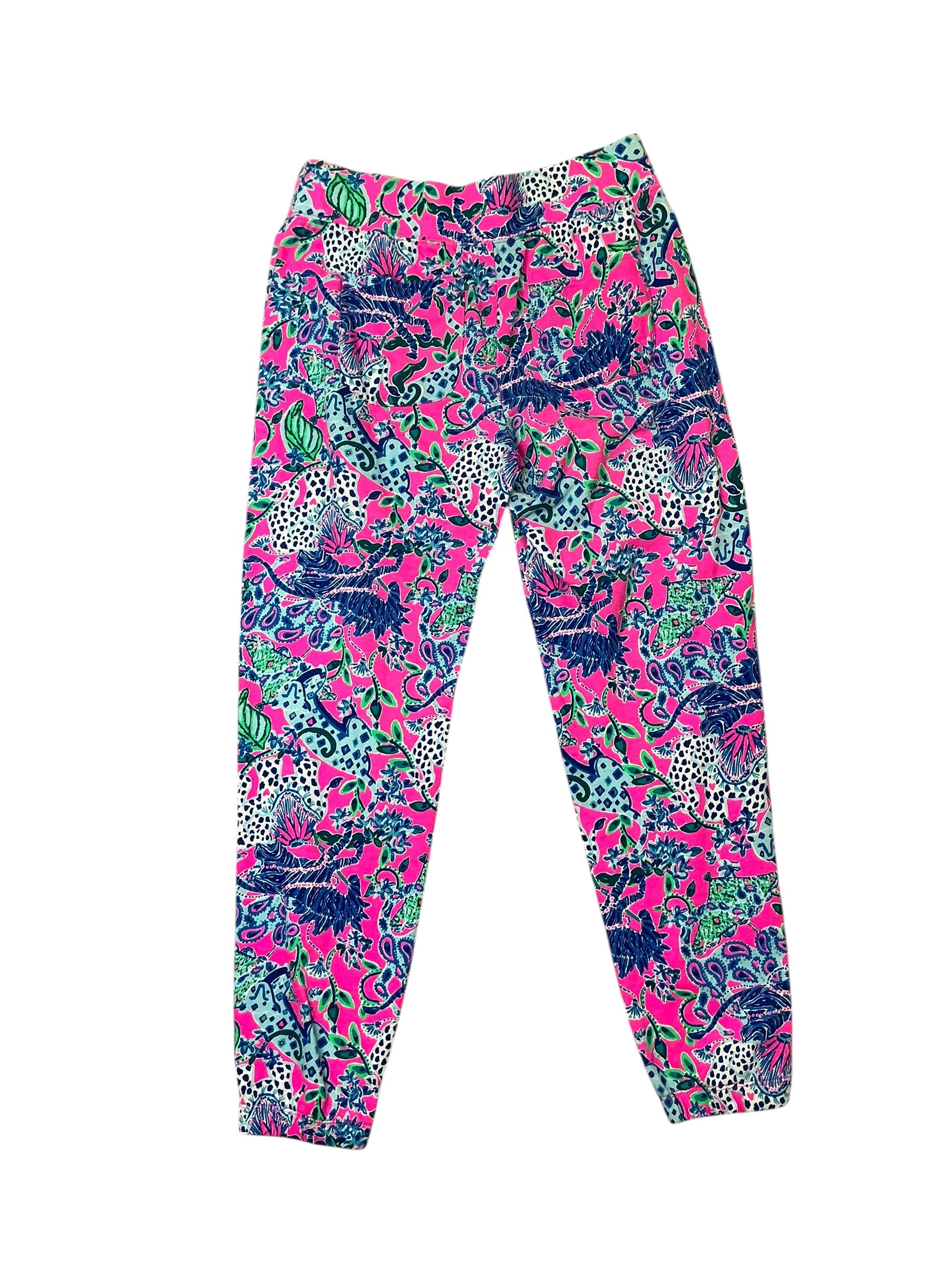 Lilly Pulitzer Mallie Knit Pant - Plumeria Pink Untamed Hearts - Size S