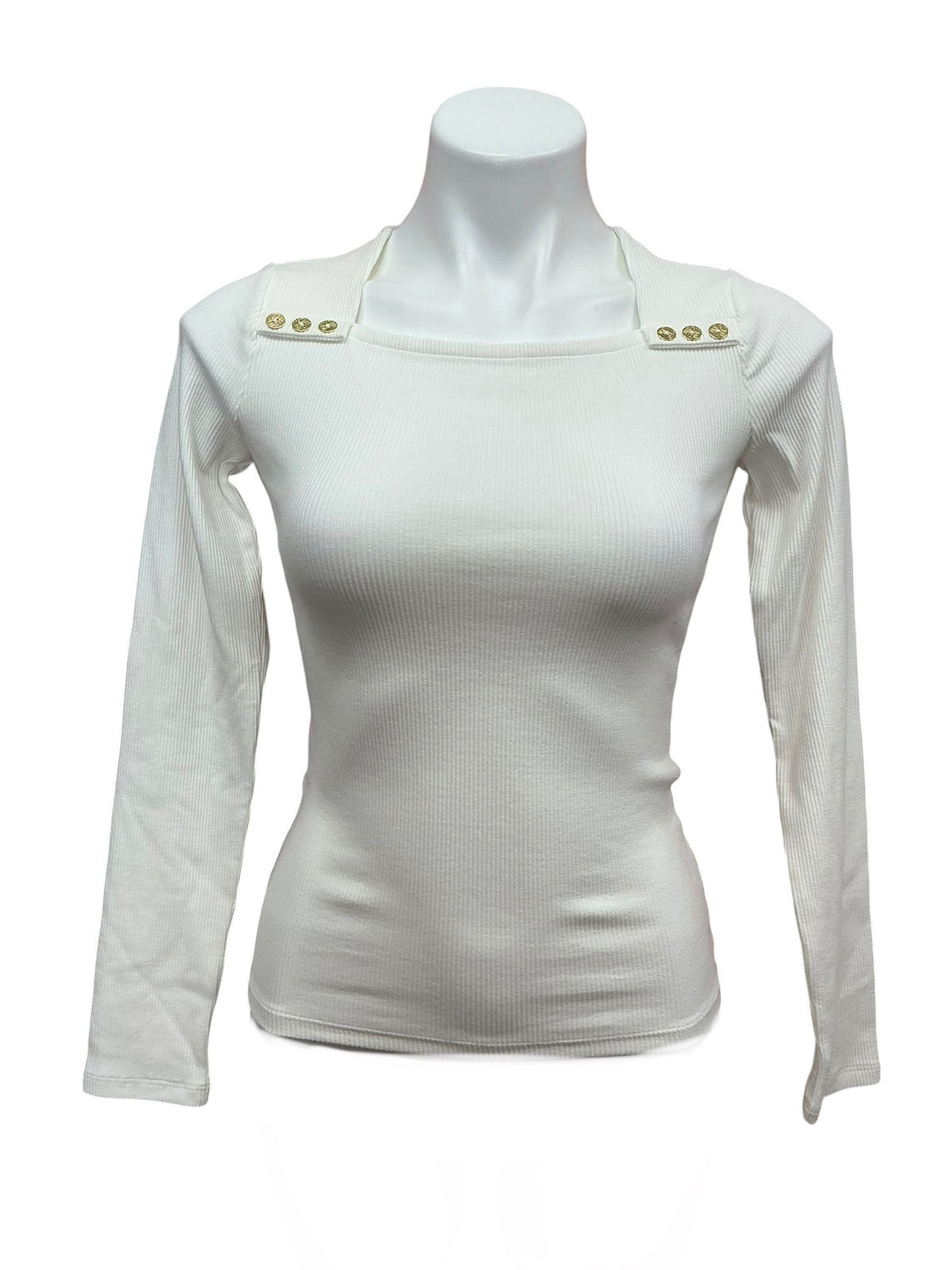 Lilly Pulitzer NWT Beaty Long Sleeve Knit Top Coconut White - Size XXS