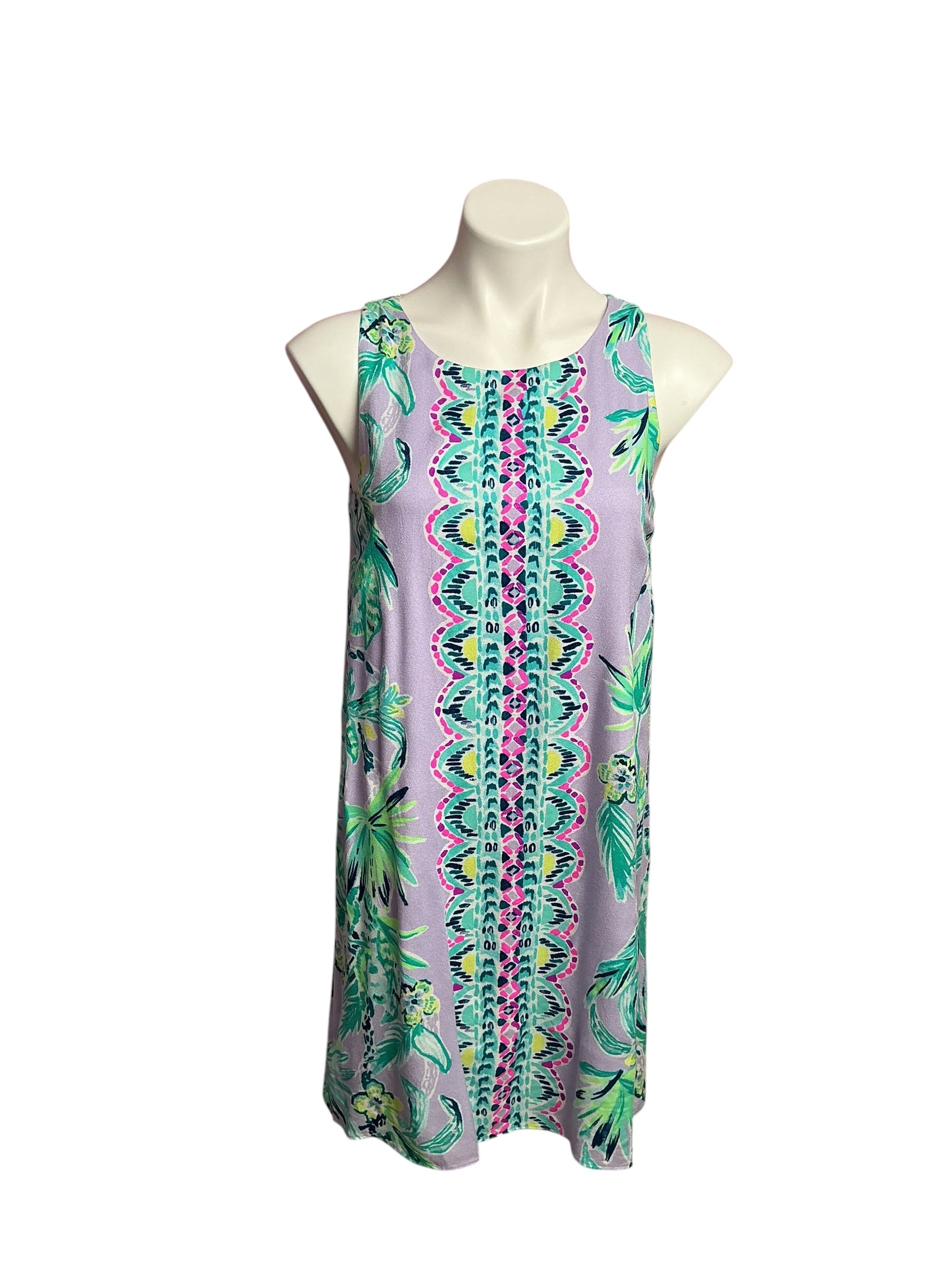 Lilly Pulitzer- Jackie Shift Dress Light Lilac Verbena It’s Impawsible Size S