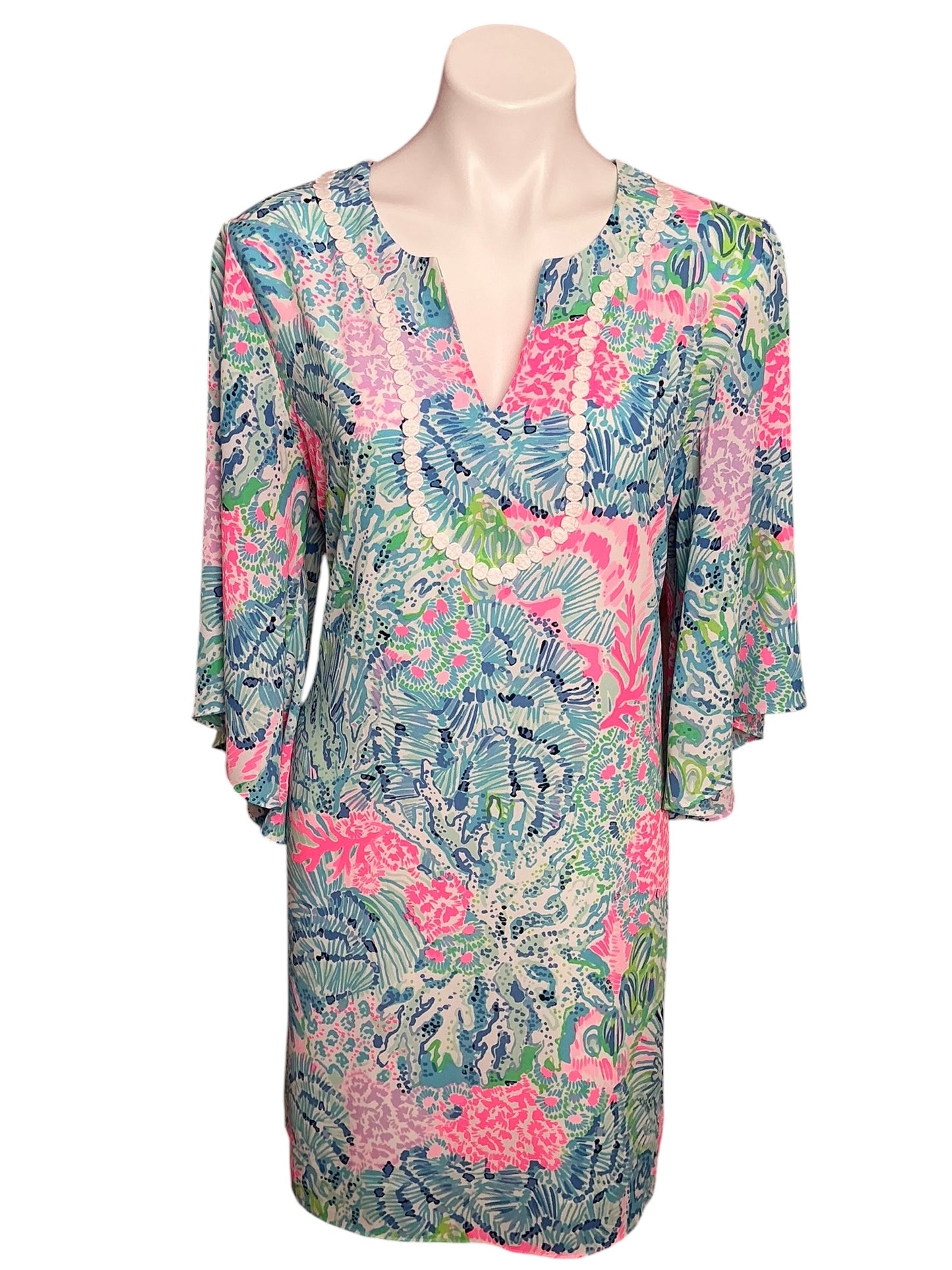 Lilly Pulitzer Delancey Dress Multi Sink or Swim - Size L