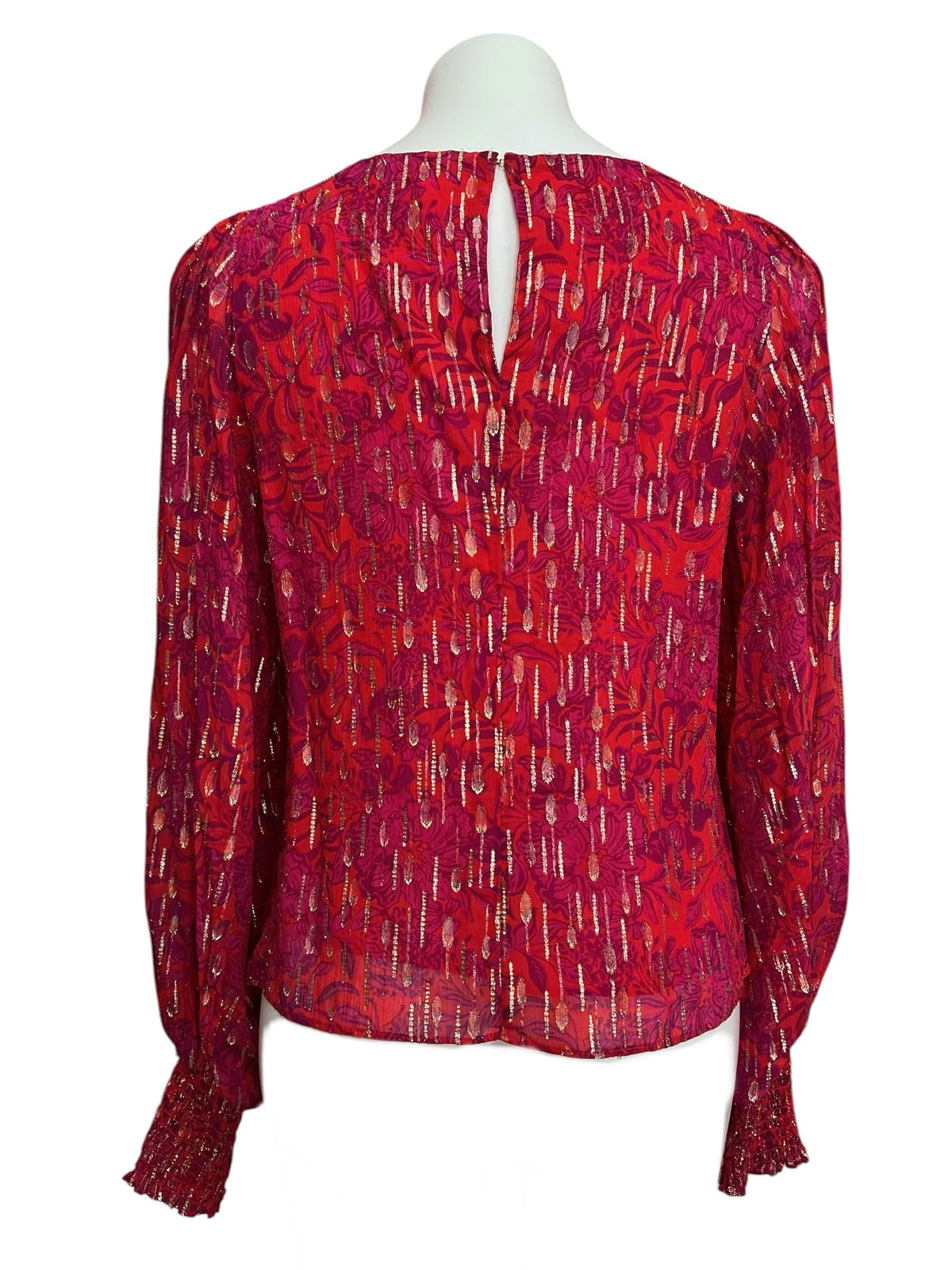 Lilly Pulitzer Alfreda Long Sleeve Top Amaryllis Red Secret Hideaway - Size 4