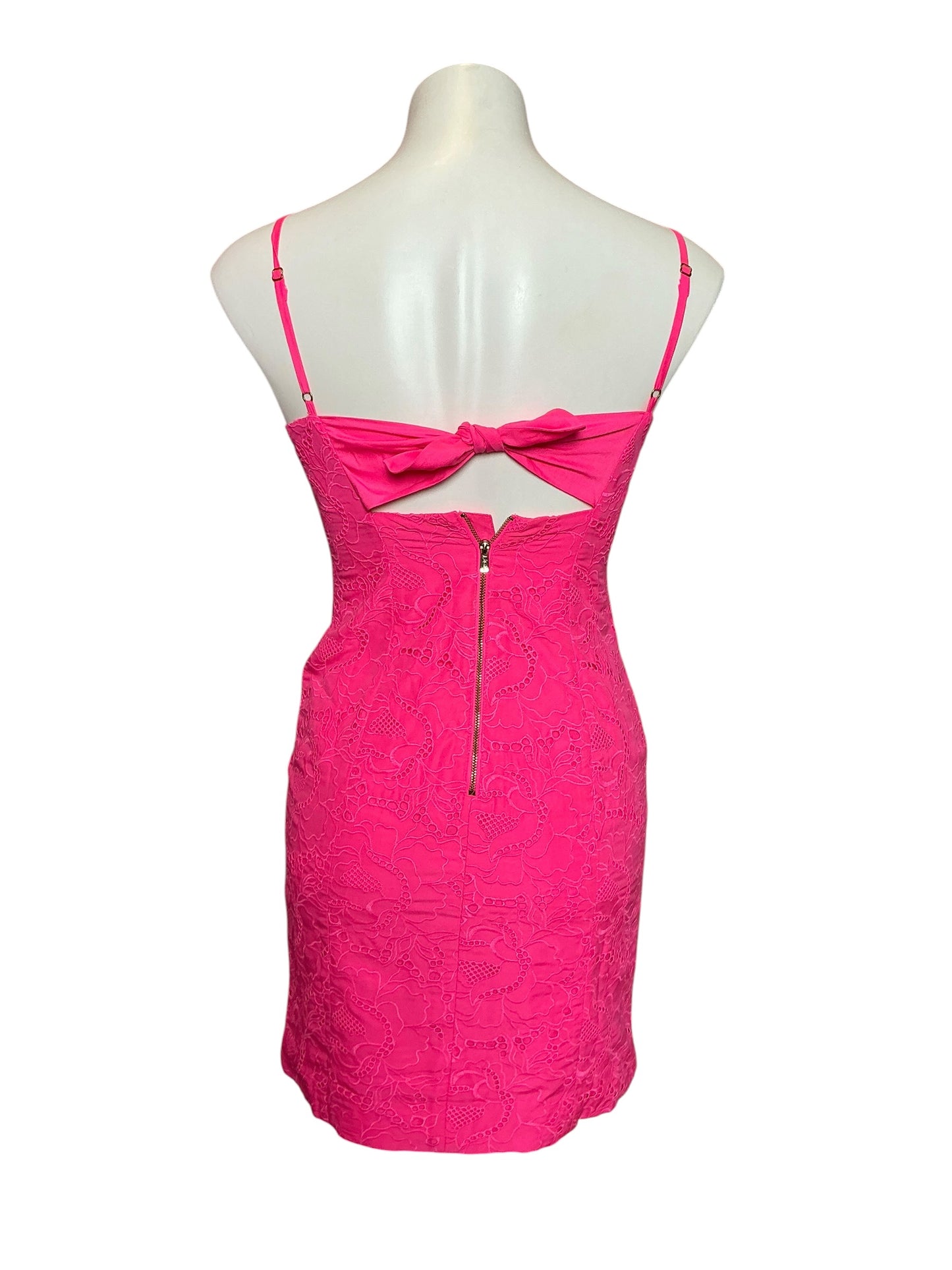 Lilly Pulitzer NWT Shelli Eyelet Mini Dress Roxie Pink Garden Party Eyelet - Size 0