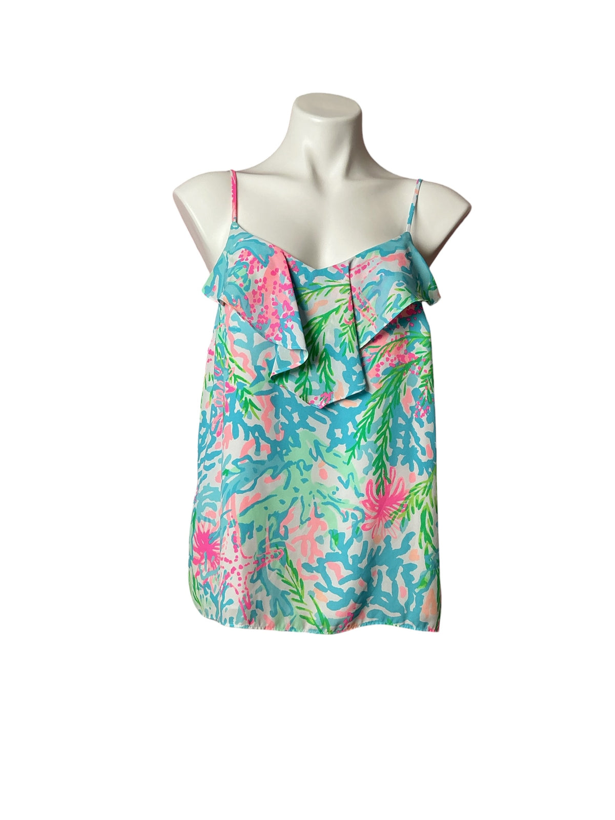 Lilly Pulitzer Karmen Cami Multi Coral Bay - Size M