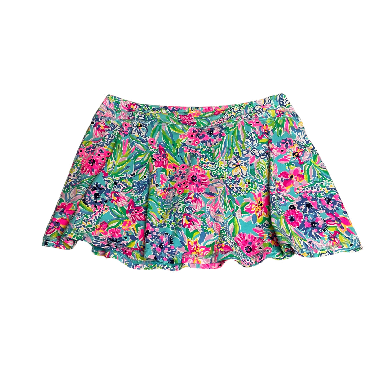 Lilly Pulitzer Luxletic Aila Skort Amalfi Blue Alligator Isle - Size M
