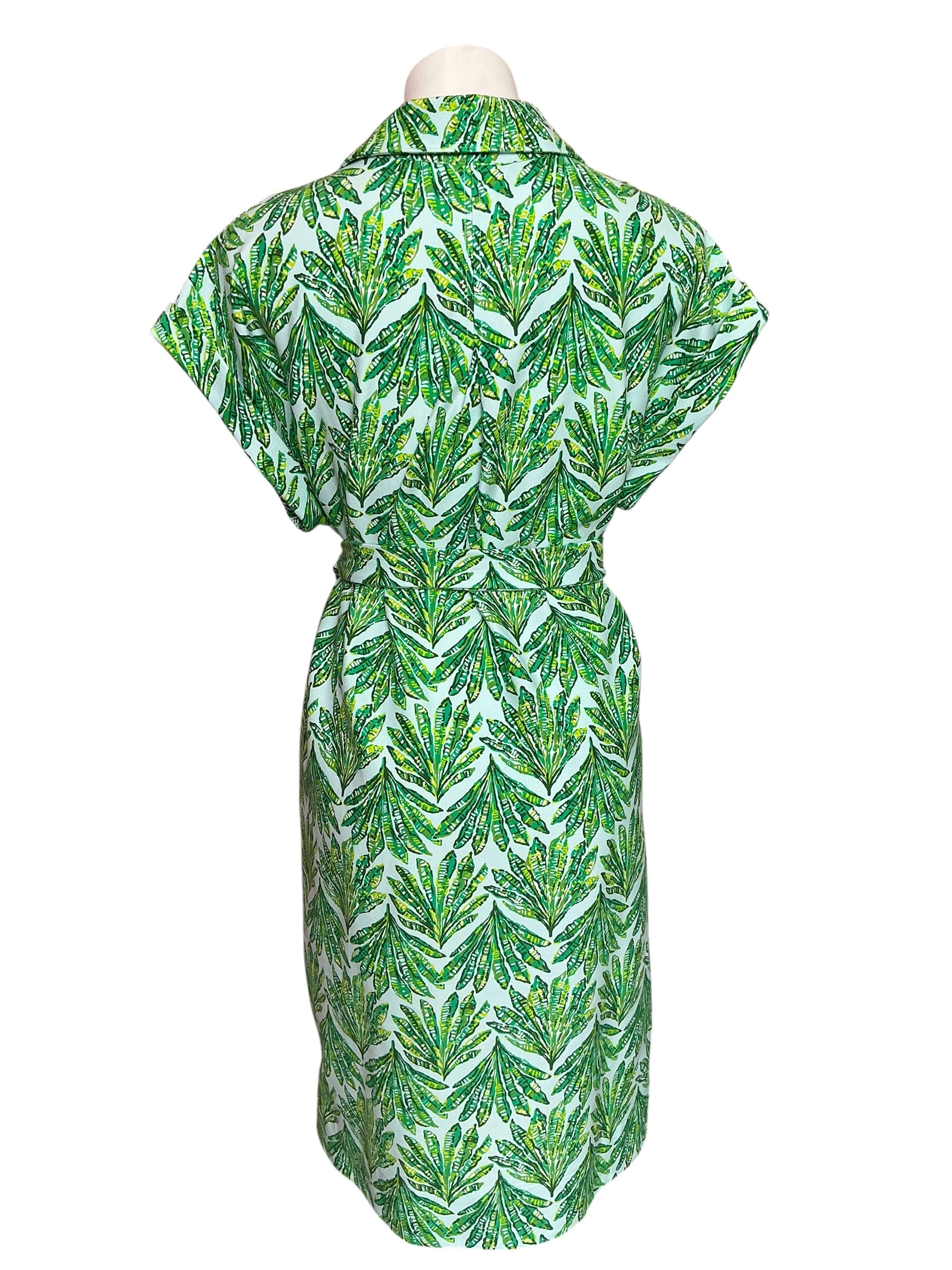 Lilly Pulitzer Emersyn Dress Kitts Green Crossgrain Shady Babe - Size L