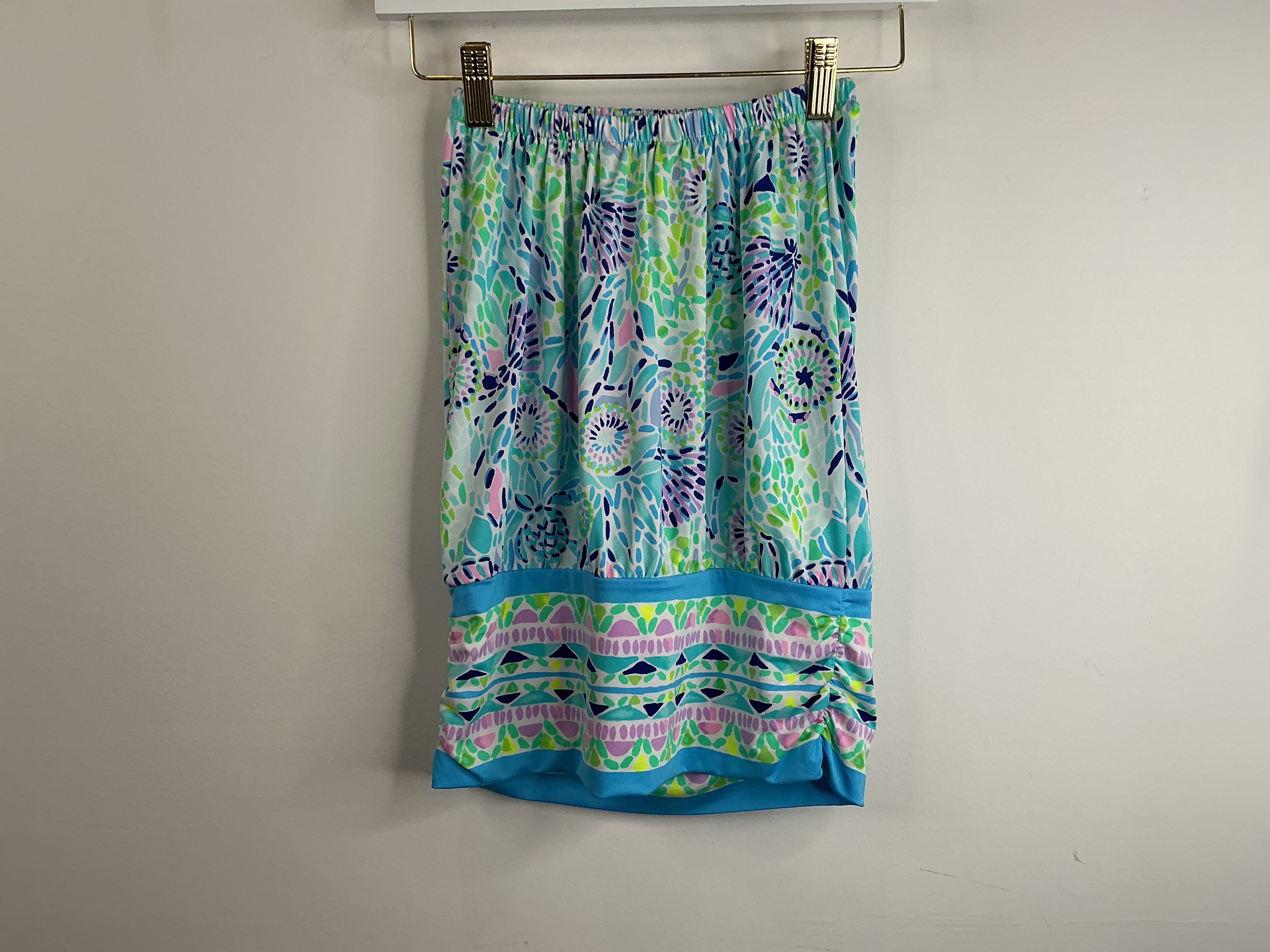 Lilly Pulitzer NWT Adella Top Blue Ibiza Open Water Engineered Top - Size XXS