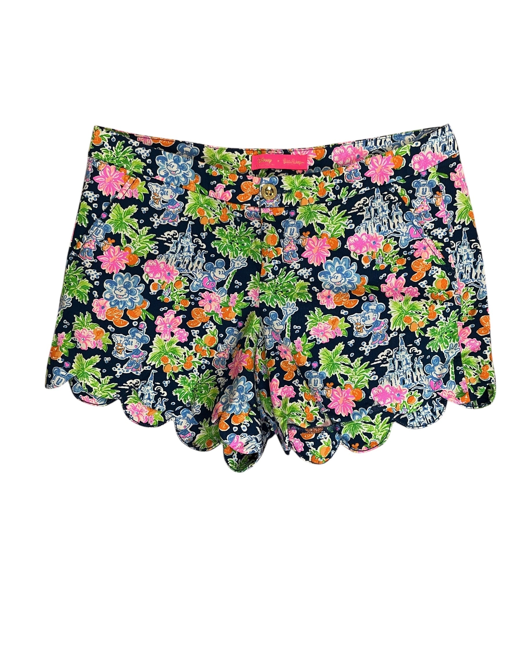 Lilly Pulitzer X Disney Buttercup Shorts Aegean Navy Lilly Loves Disney - Size 12