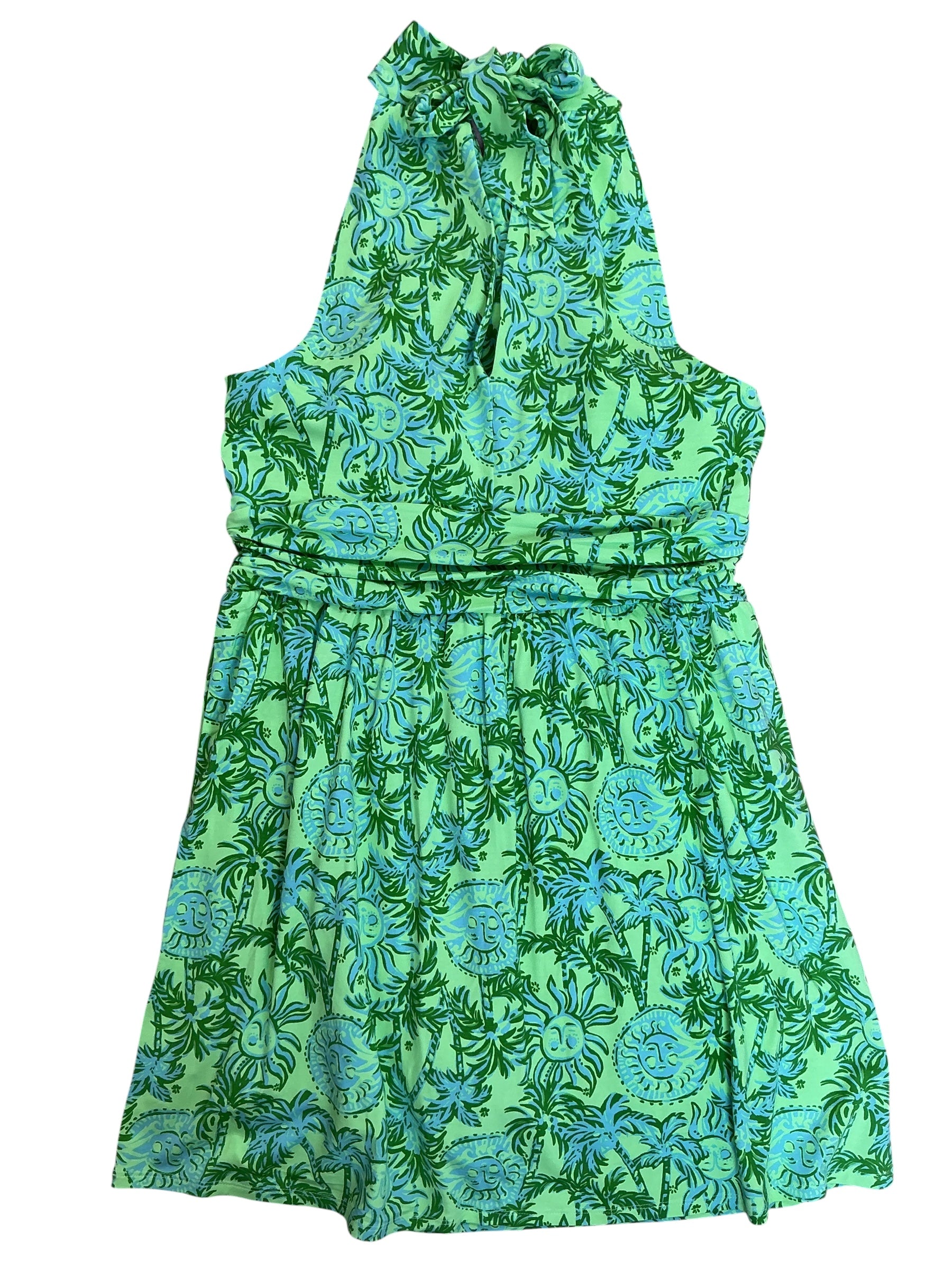 Lilly Pulitzer Montecito Skirted Romper Cool Mint Catchin Rays - Size XL