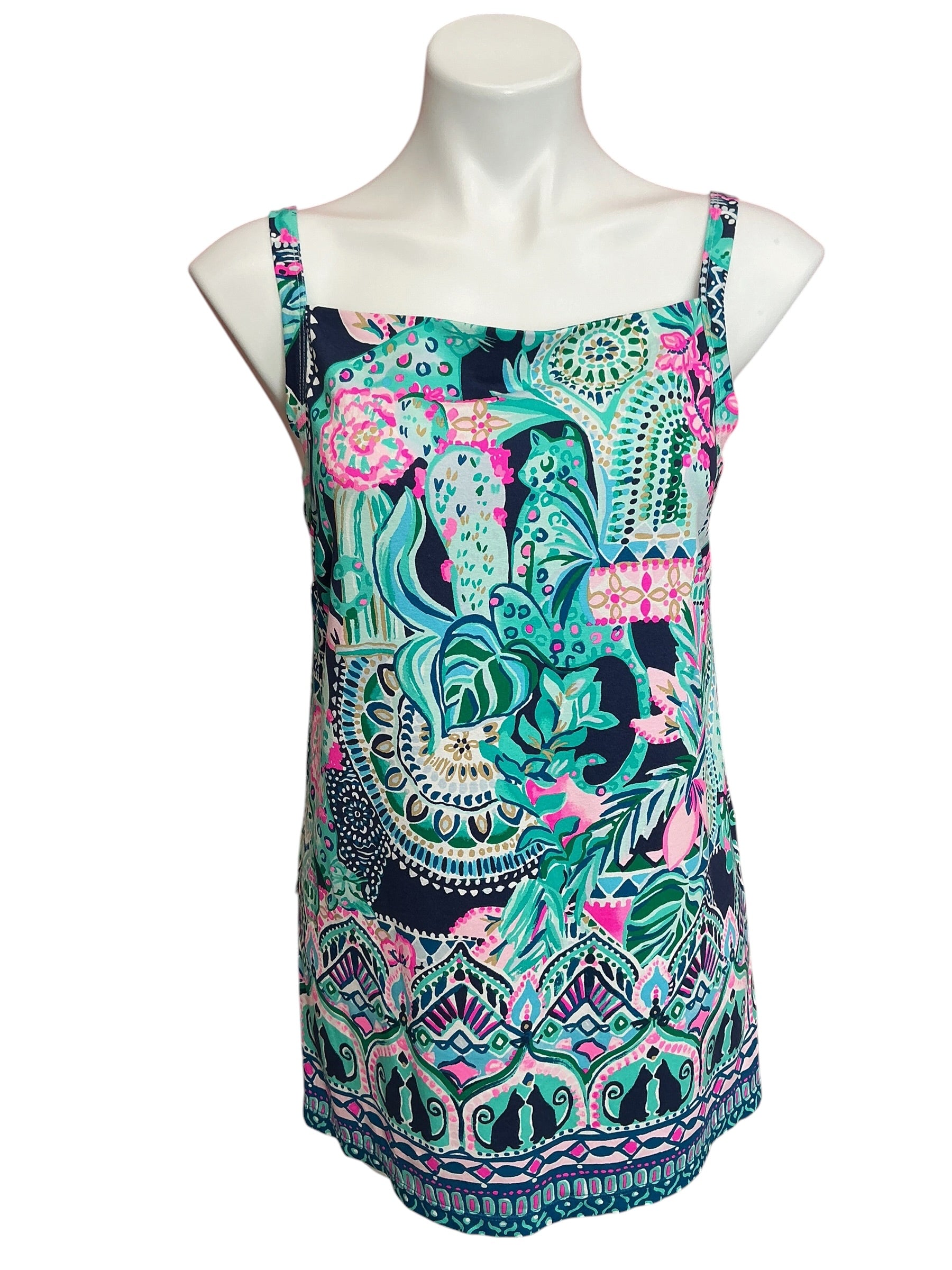 Lilly Pulitzer Adley Tank Top Lookin Sharp - Size M